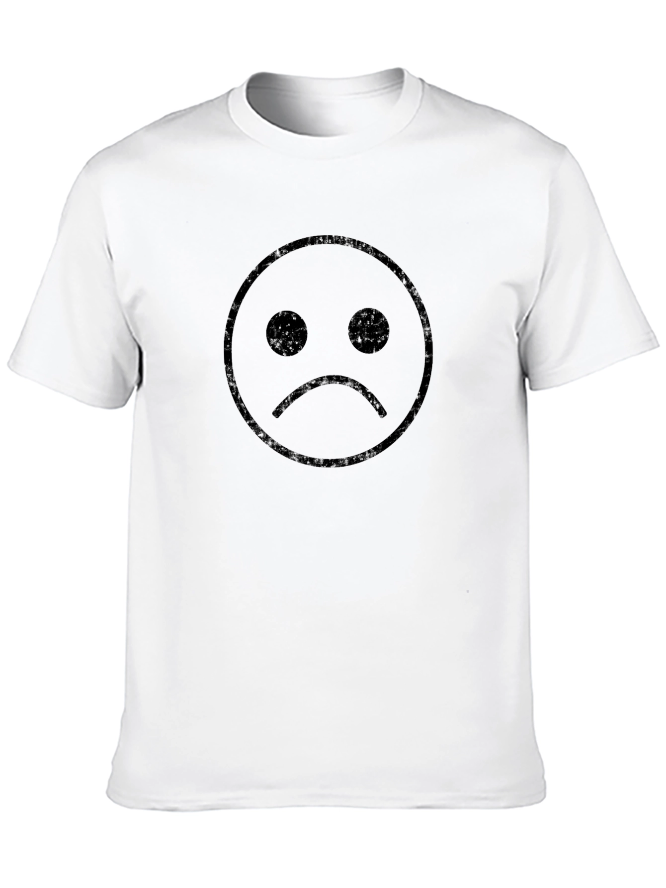 Sad Face Black Graphic Tee - Unisex