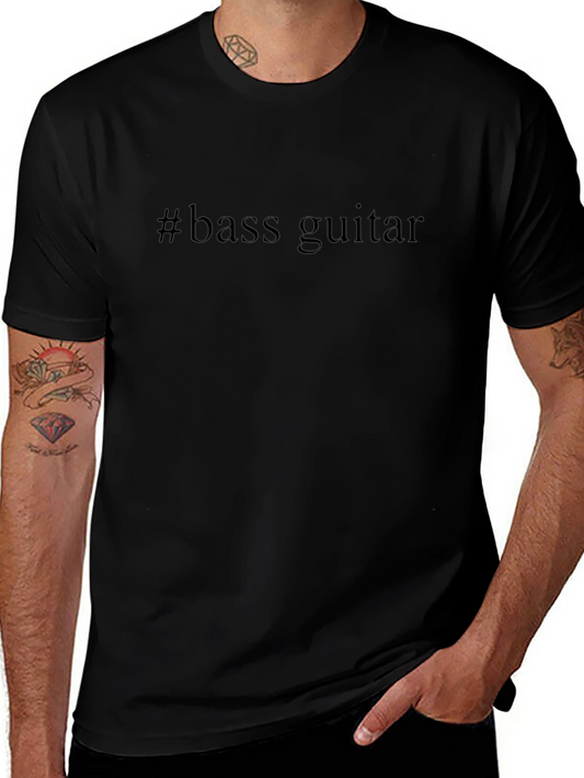 Bass Guitar Hashtag Graphic Tee