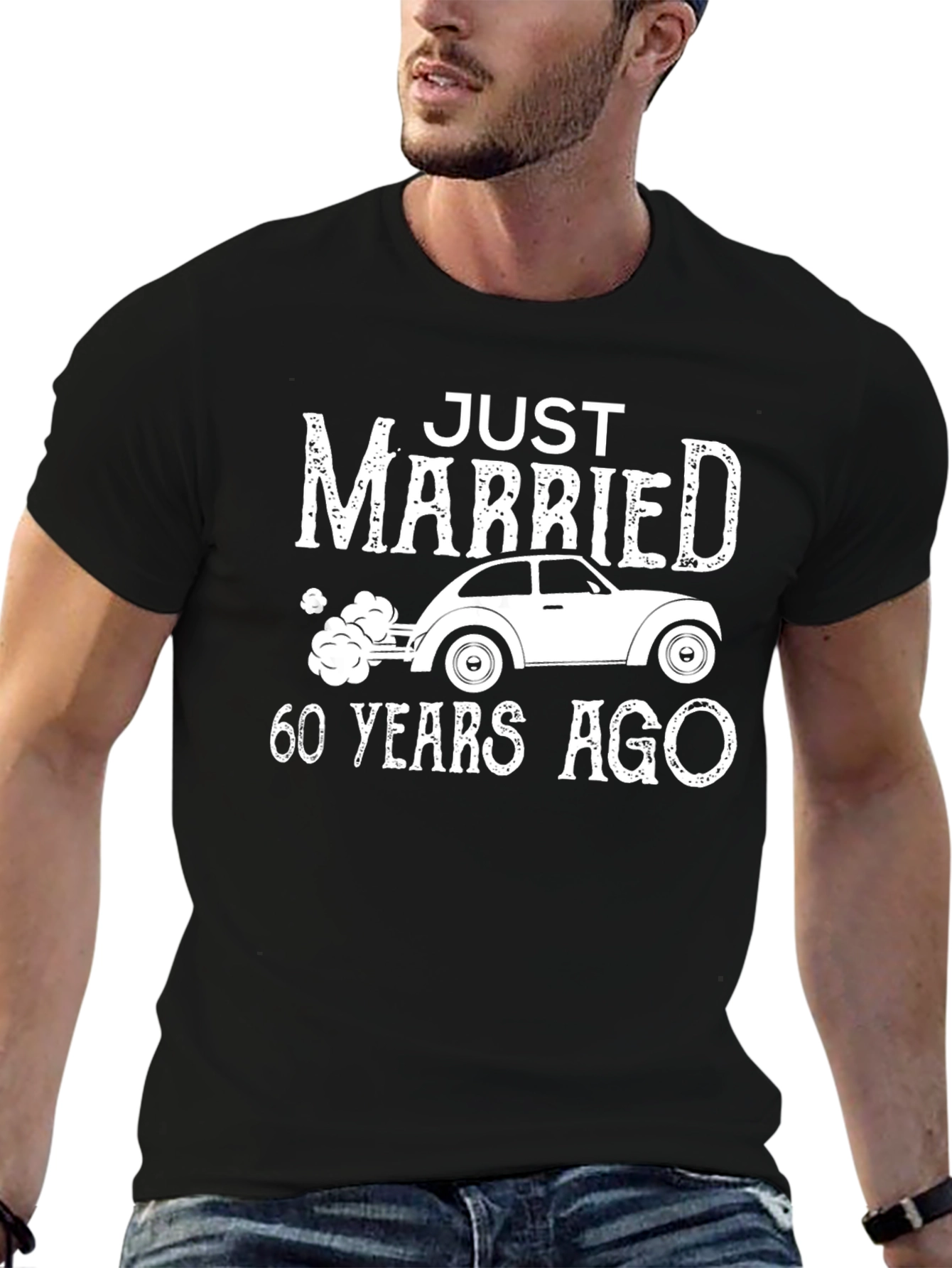 Just Married 60 Years Ago Anniversary T-Shirt