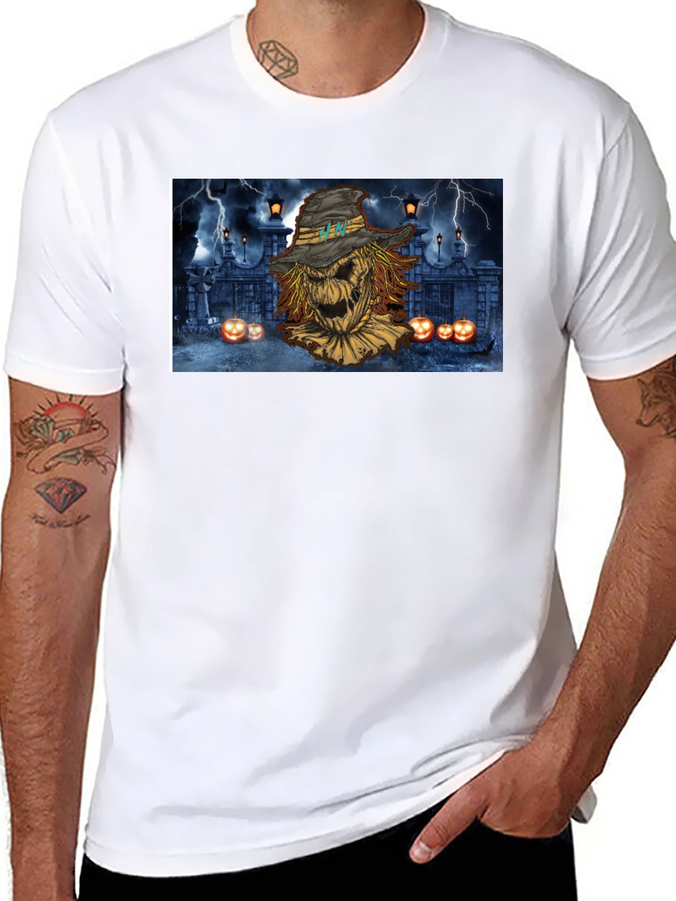 Spooky Scarecrow Halloween T-Shirt