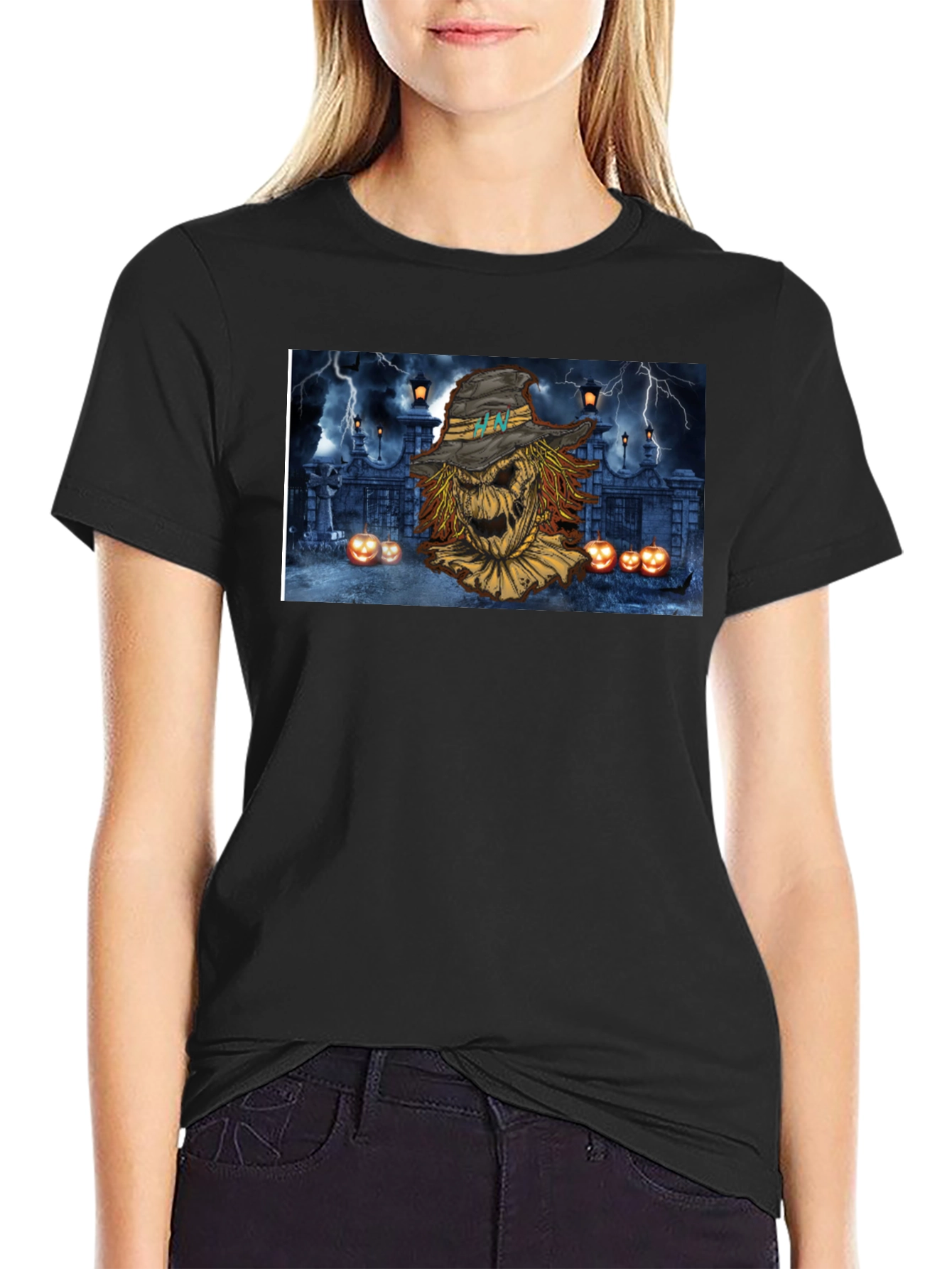 Spooky Scarecrow Halloween T-Shirt