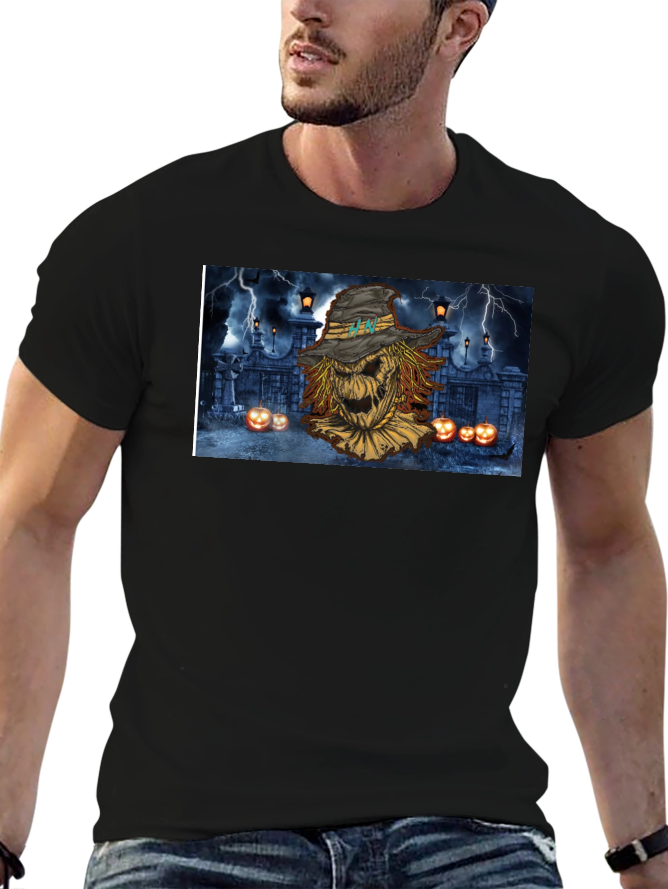 Spooky Scarecrow Halloween T-Shirt