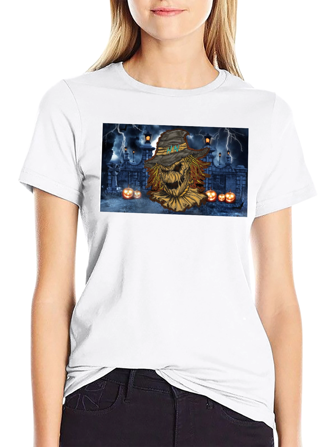 Spooky Scarecrow Halloween T-Shirt
