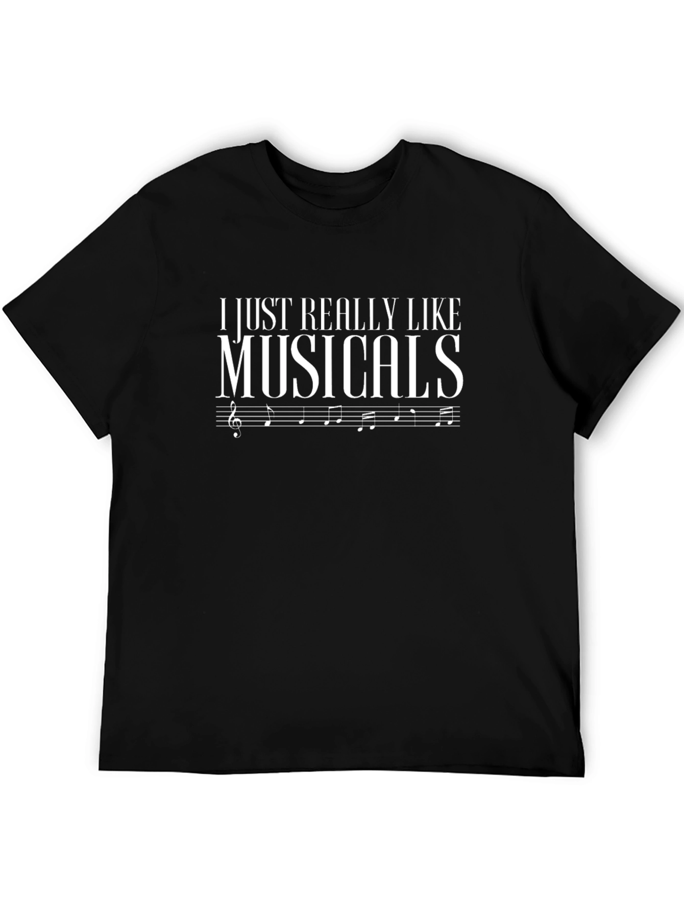 I Just Really Like Musicals Black T-Shirt