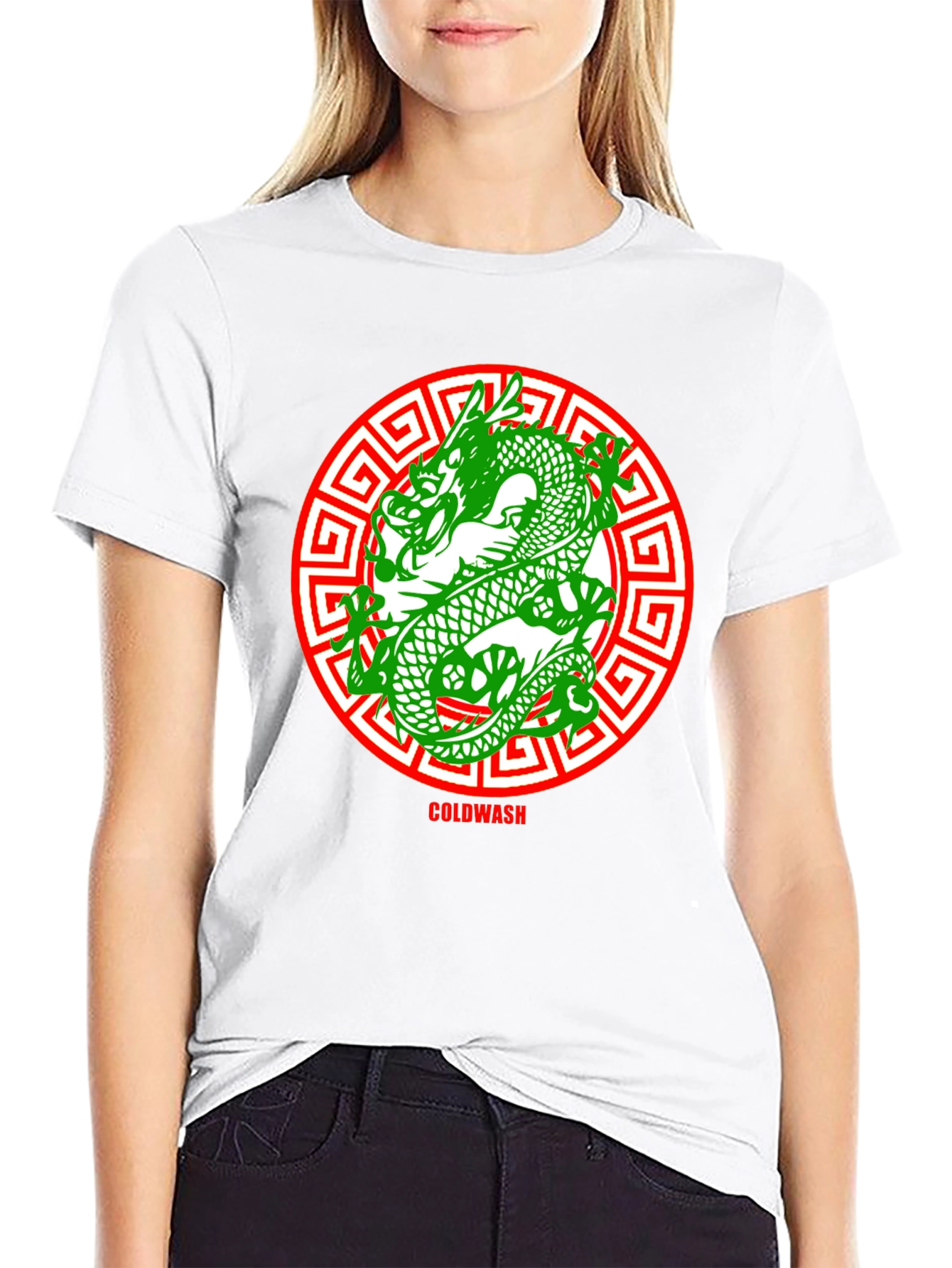 Dragon Circle Tee - Black Cotton Graphic T-Shirt