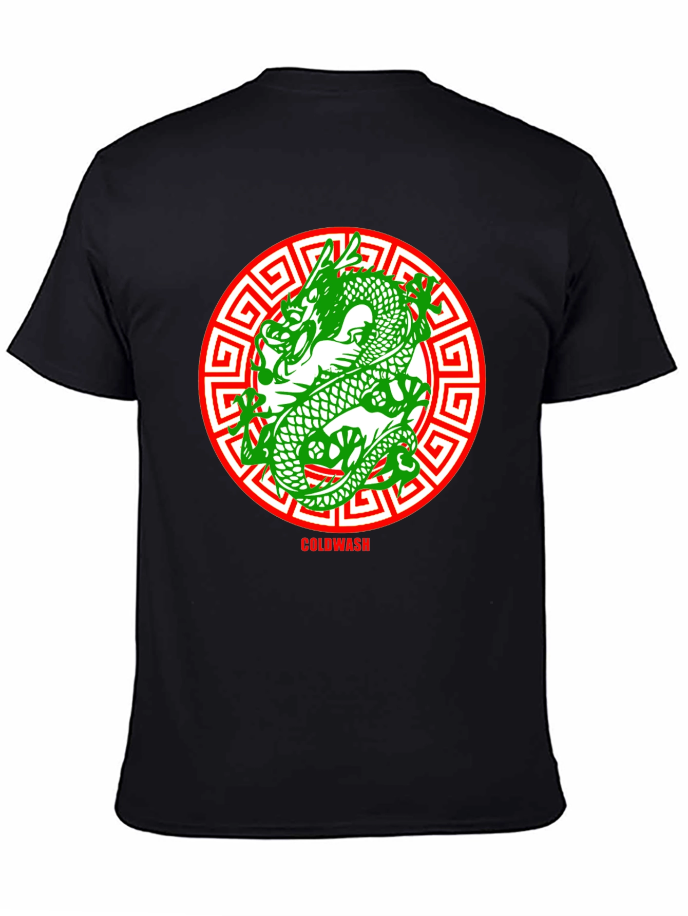 Dragon Circle Tee - Black Cotton Graphic T-Shirt