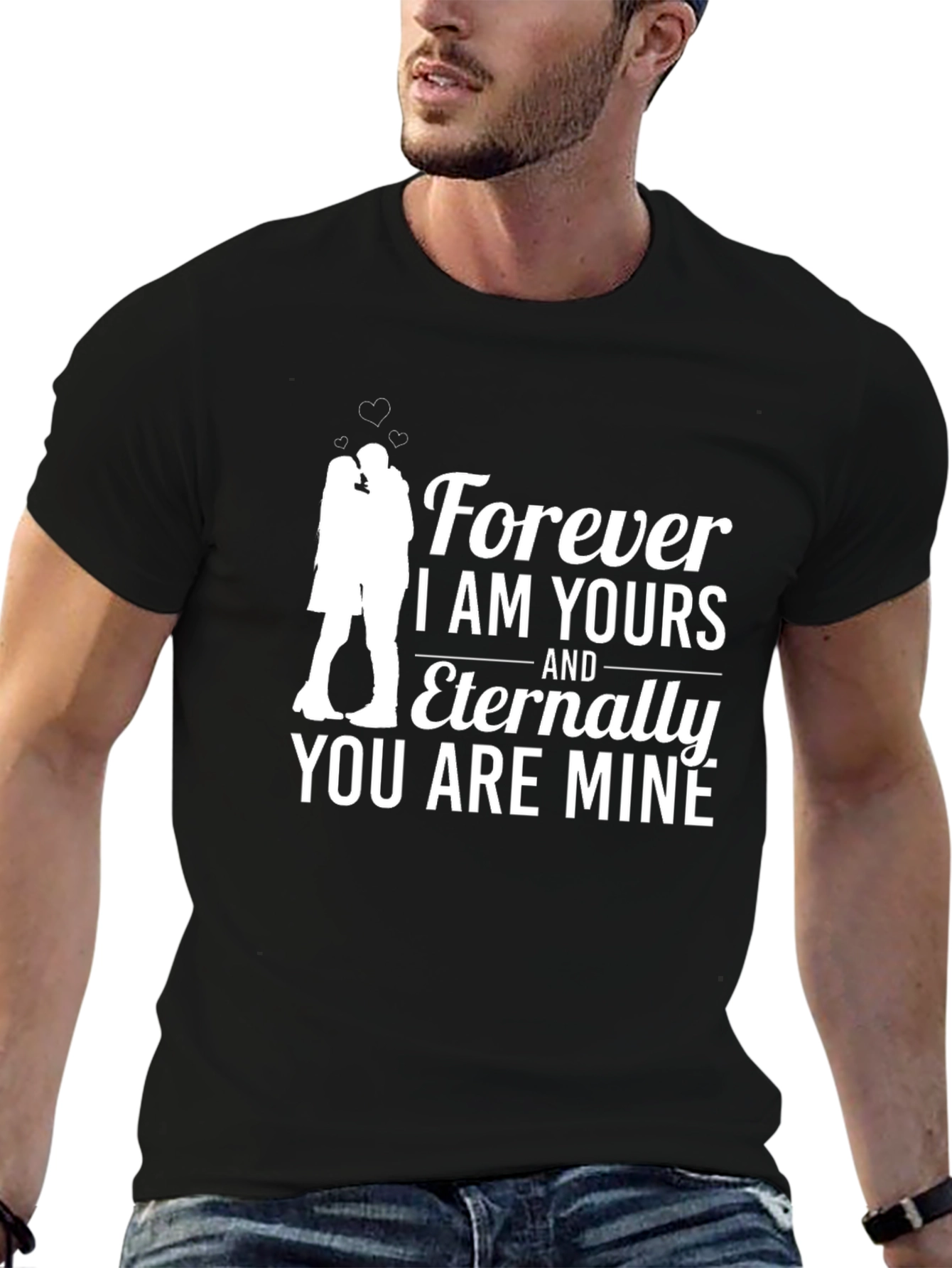 Forever Yours Graphic T-Shirt - Romantic Couple Design