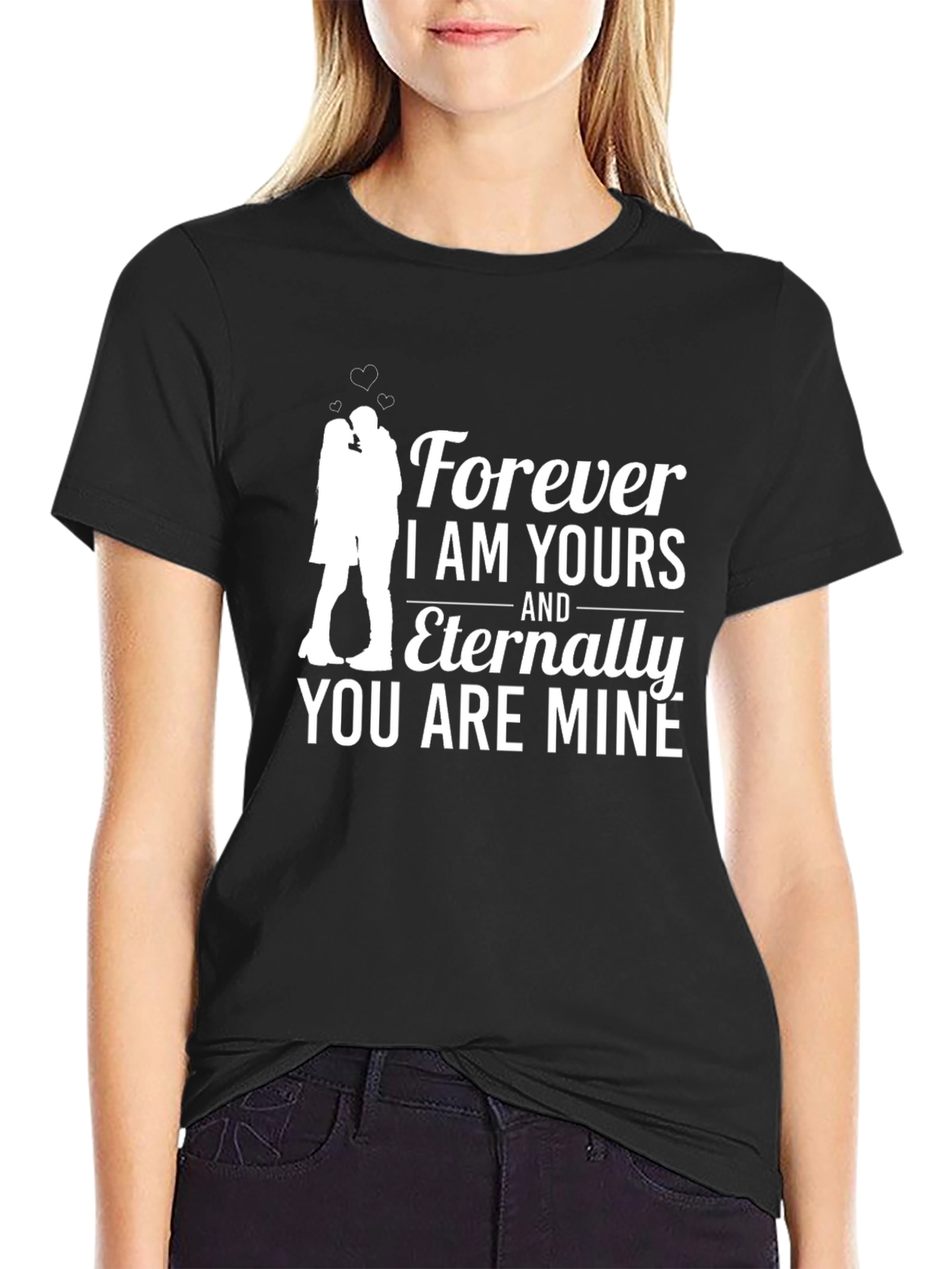 Forever Yours Graphic T-Shirt - Romantic Couple Design