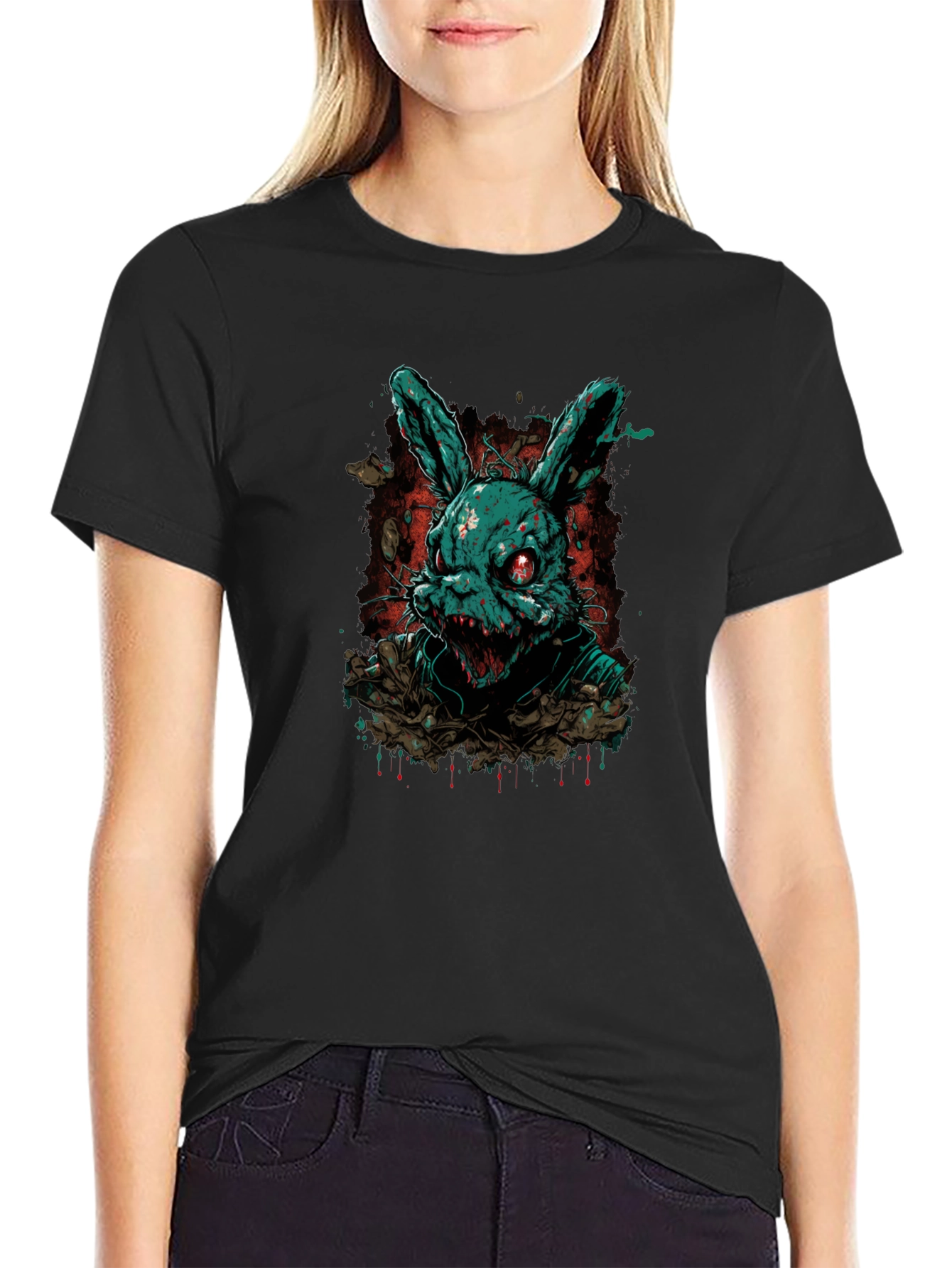 Creepy Bunny T-Shirt - Dark Humor Graphic Tee