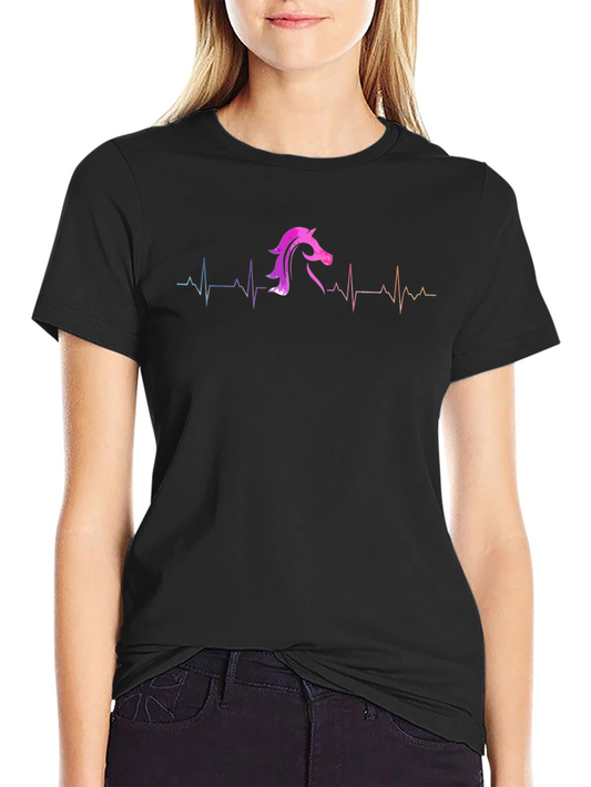 Horse Heartbeat T-Shirt - Unique Equestrian Style