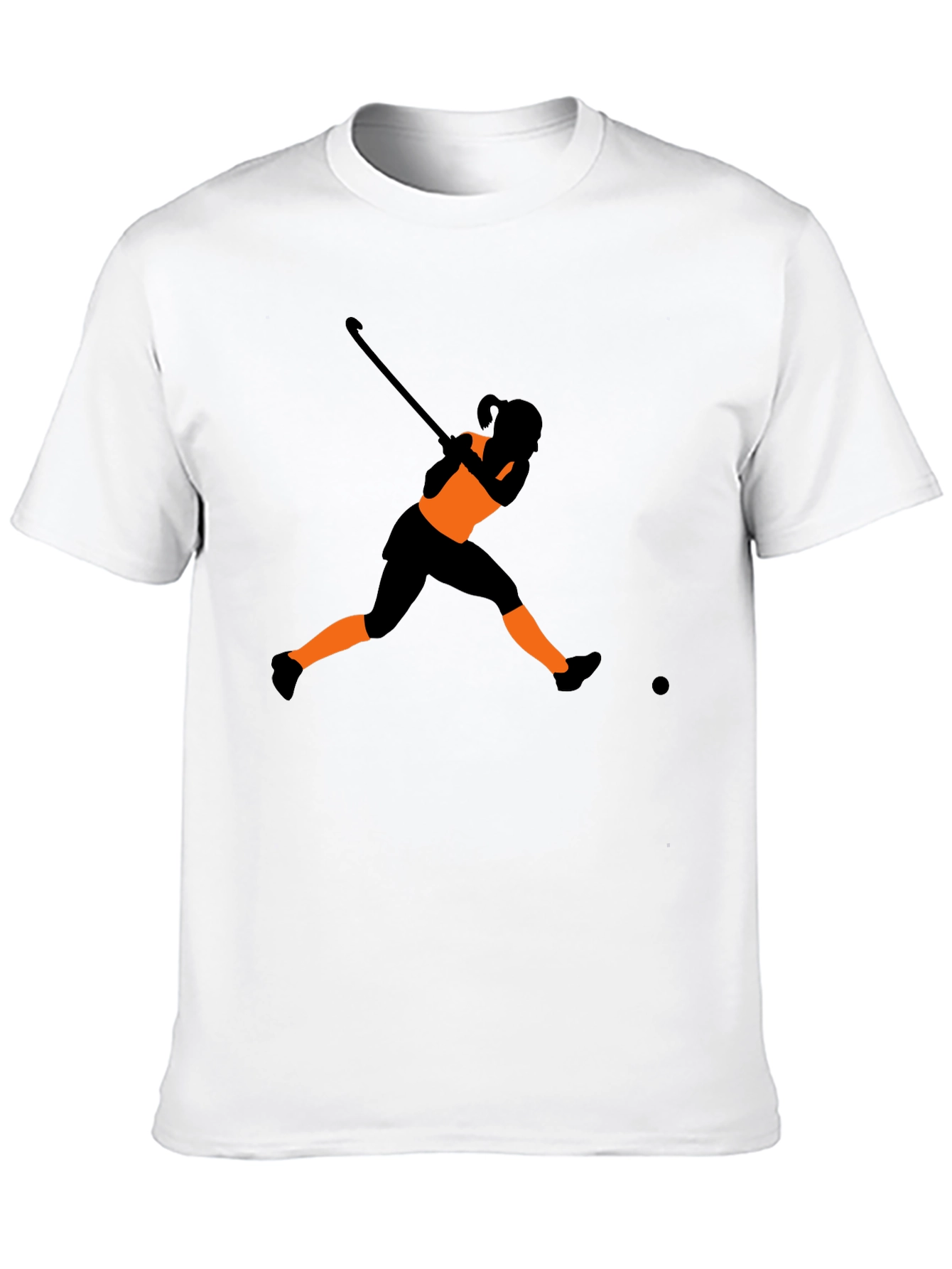 Hockey Player Silhouette Black T-Shirt
