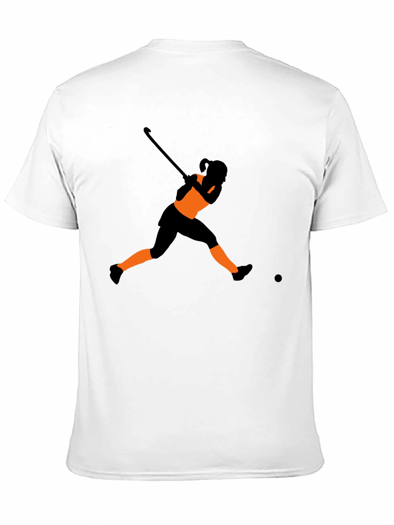 Hockey Player Silhouette Black T-Shirt