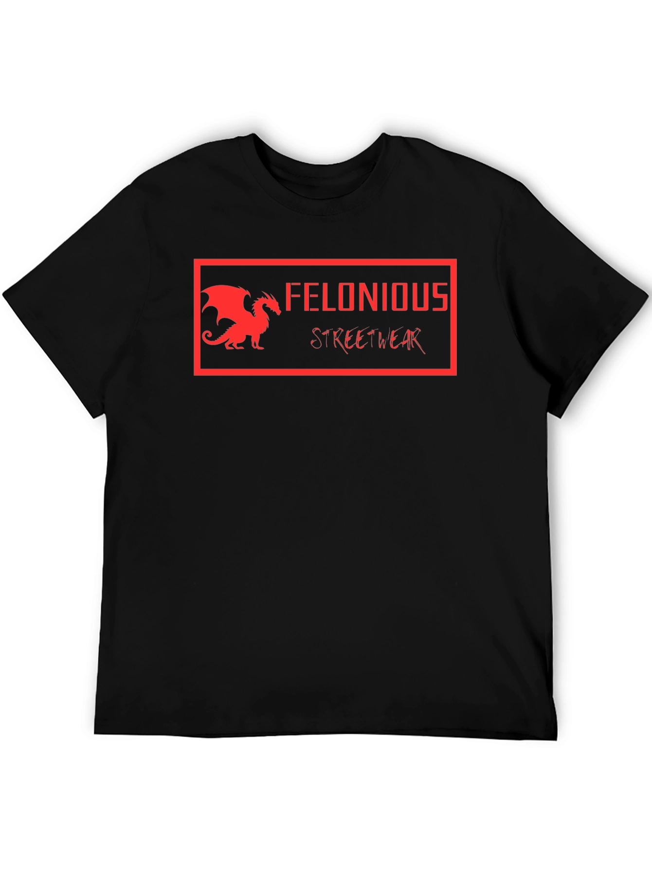 Felonious Streetwear Black Graphic Tee
