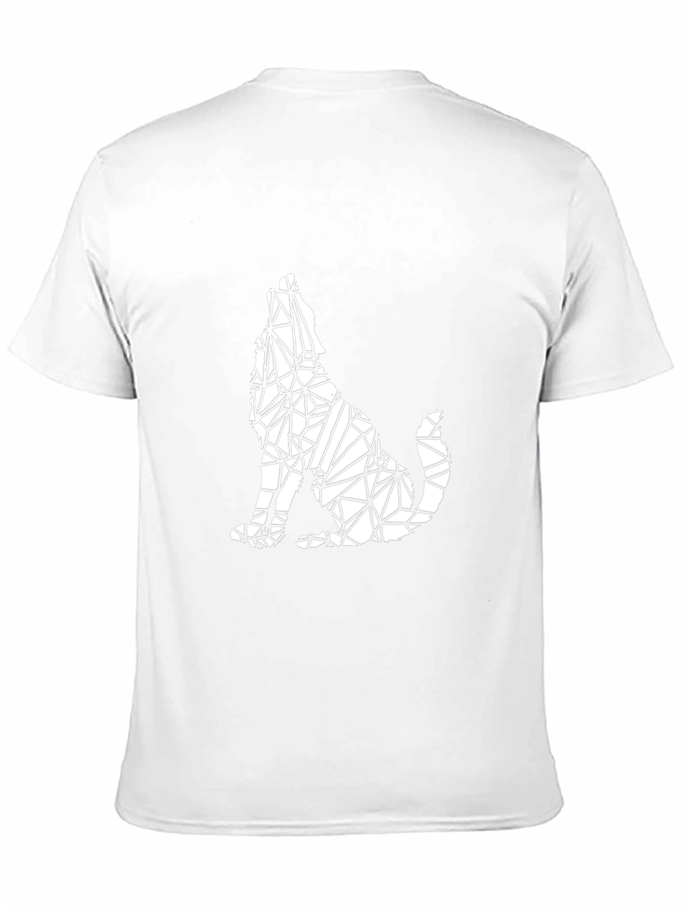 Geometric Wolf Black T-Shirt