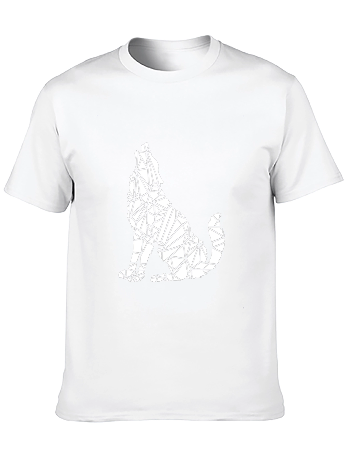 Geometric Wolf Black T-Shirt