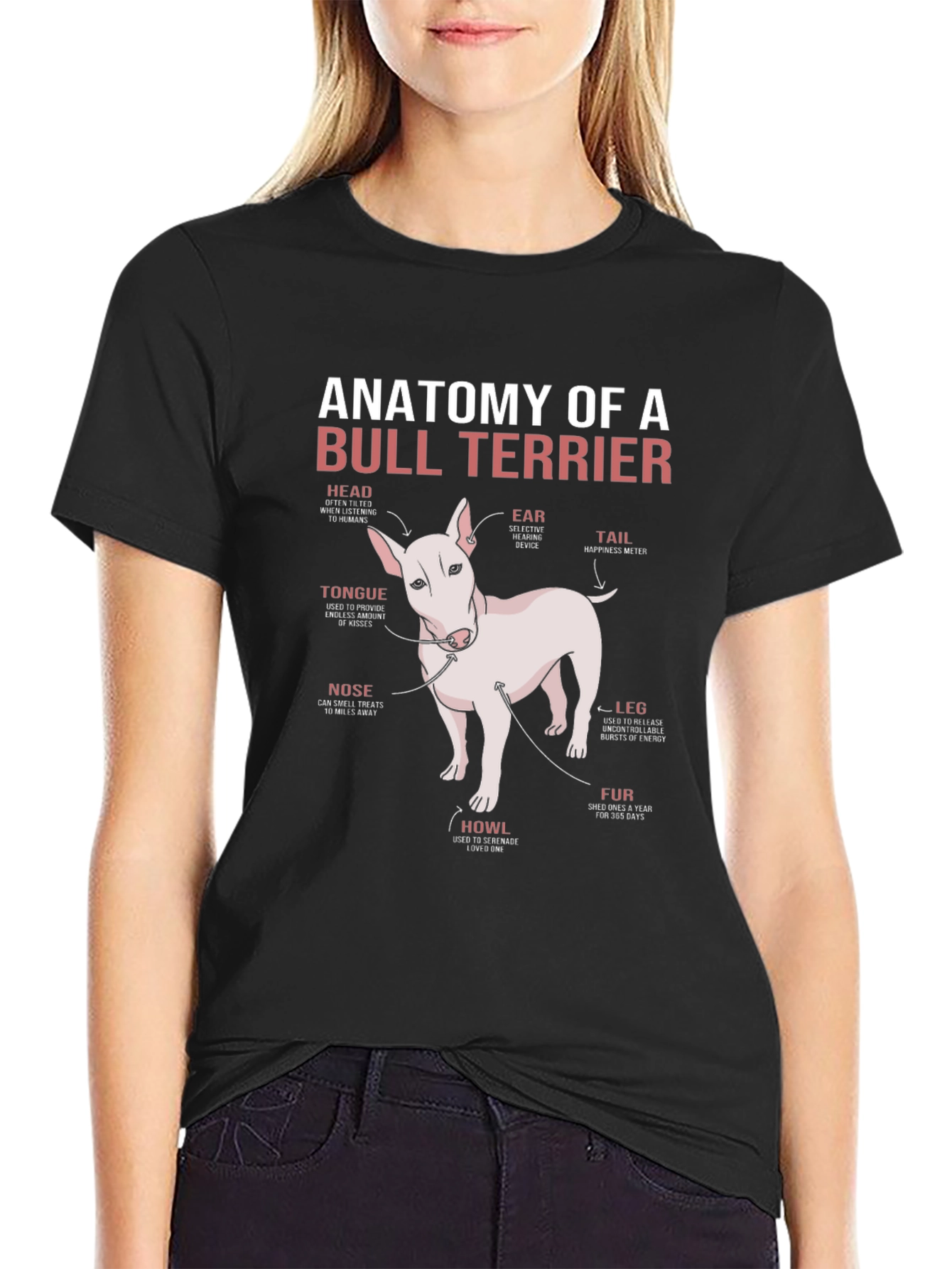 Anatomy of a Bull Terrier T-Shirt