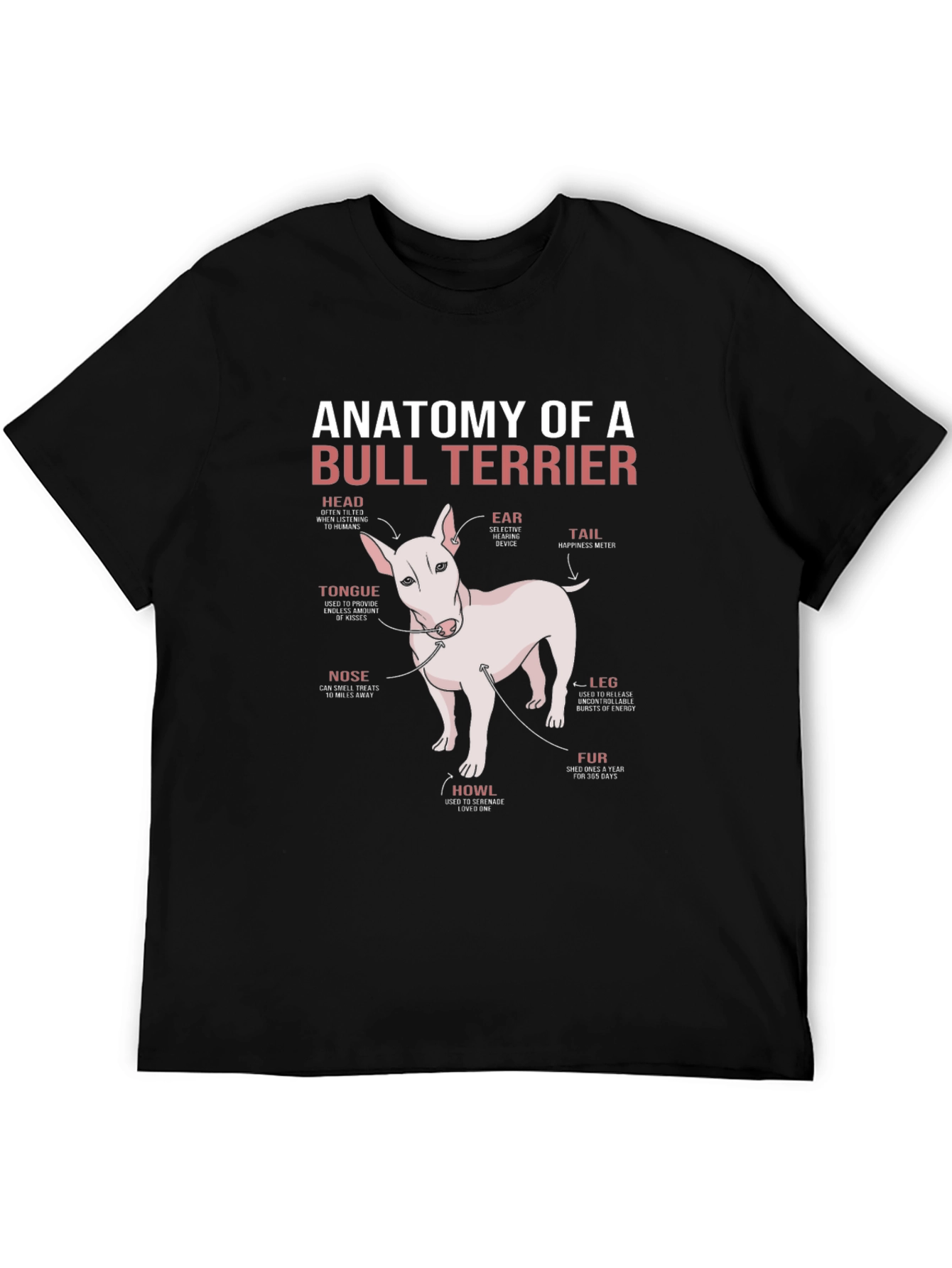 Anatomy of a Bull Terrier T-Shirt