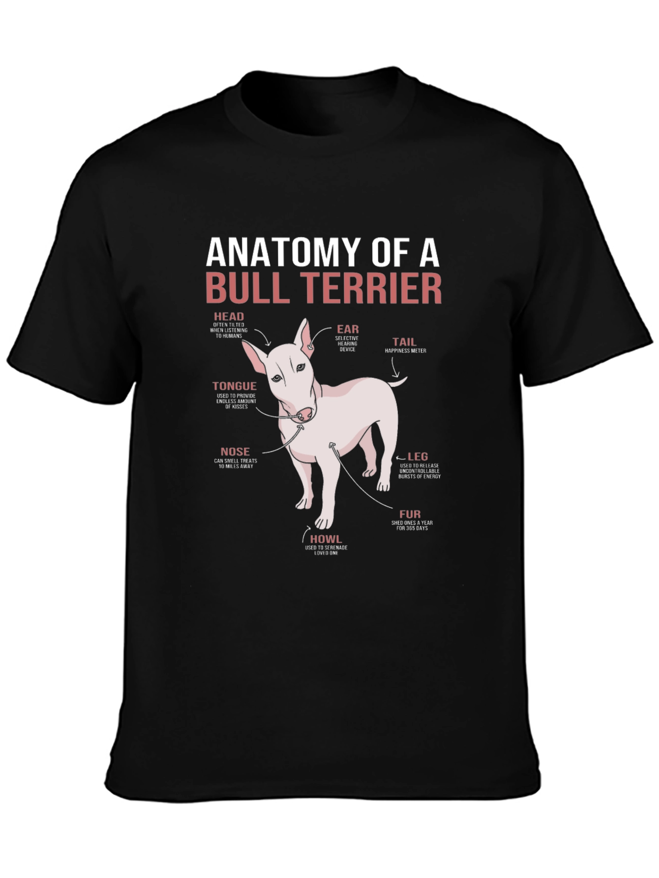 Anatomy of a Bull Terrier T-Shirt