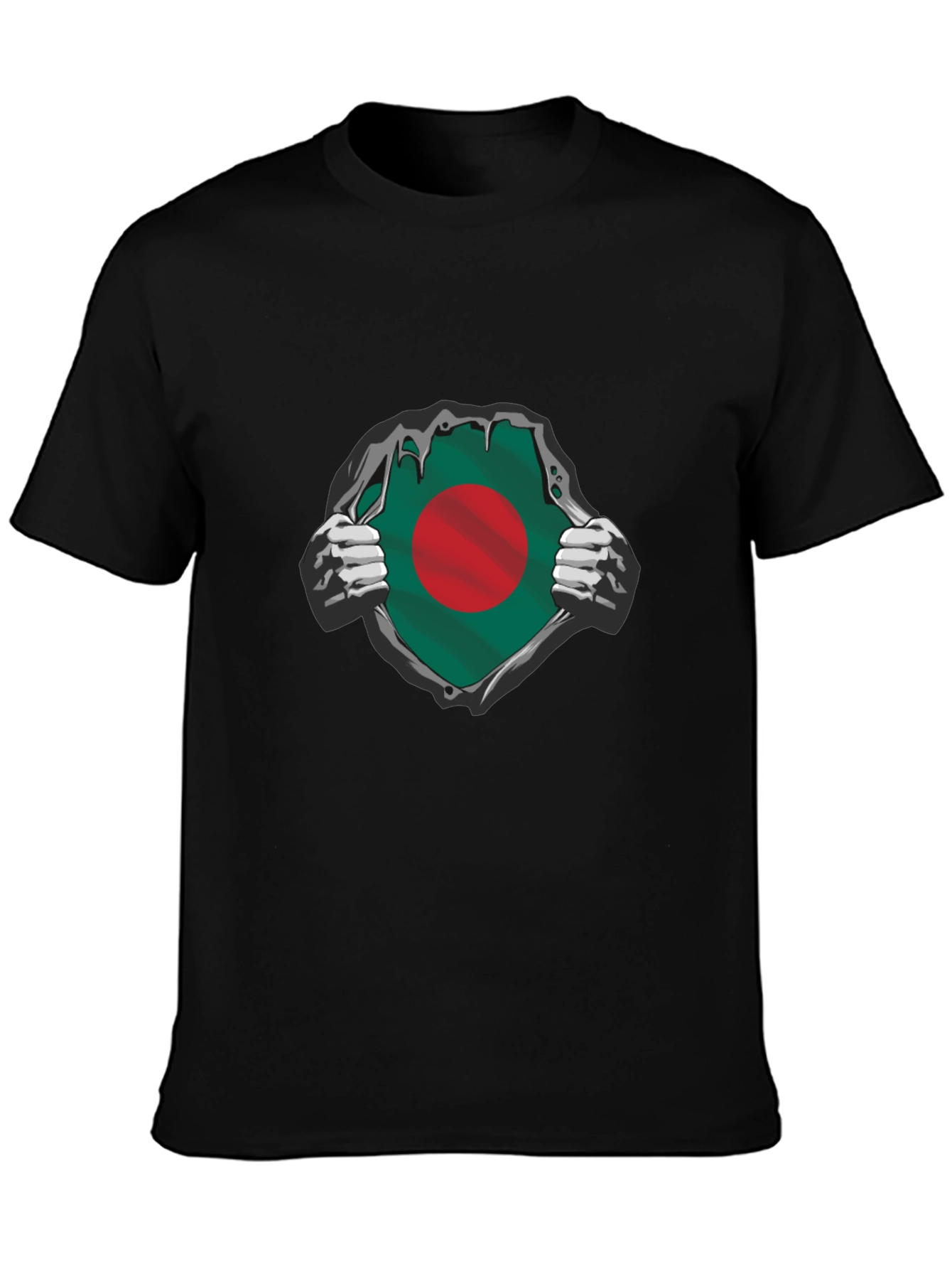 Bangladesh Flag Superhero T-Shirt - Black