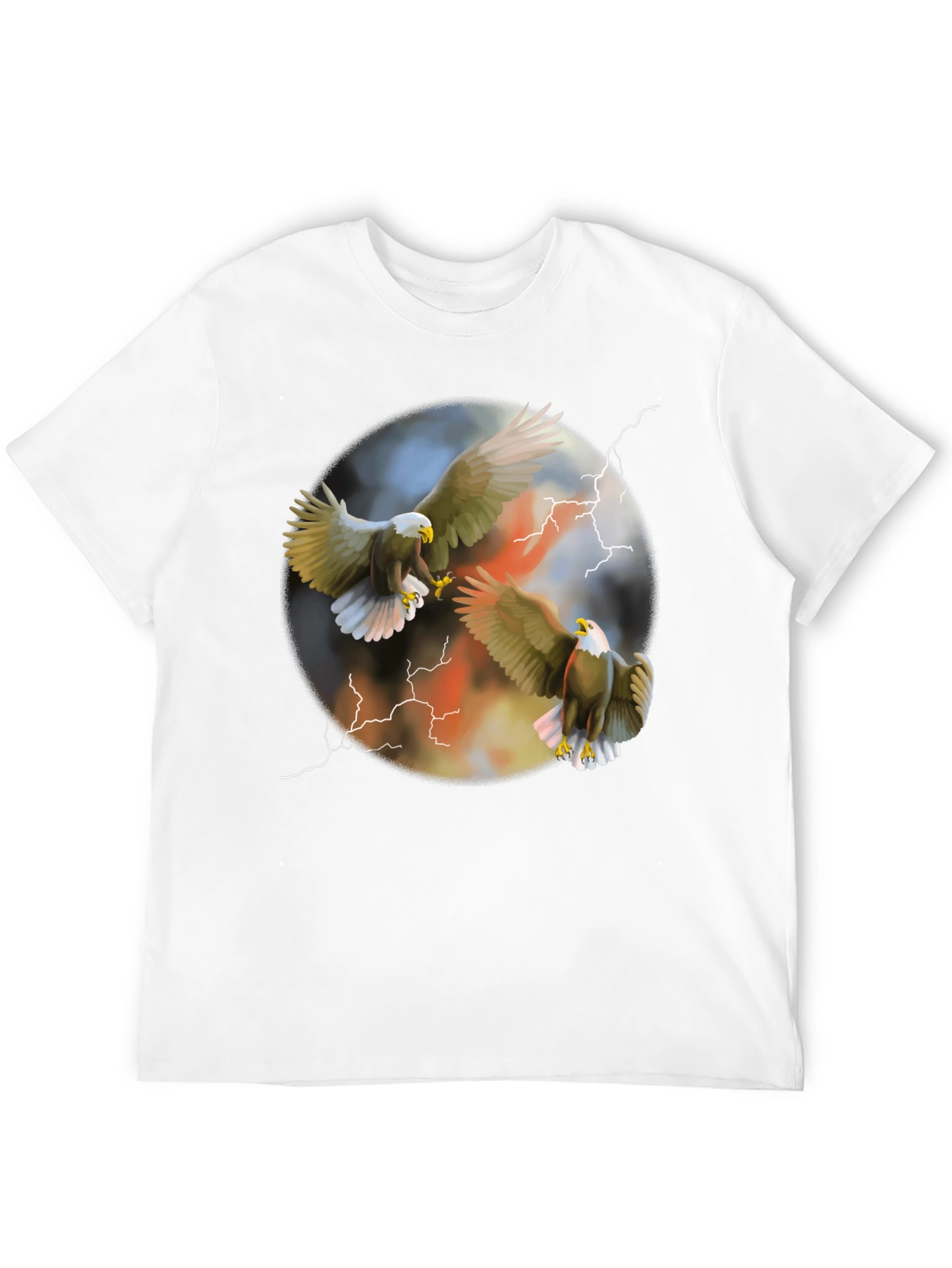 Eagle Lightning Graphic Tee - Mens Black T-Shirt
