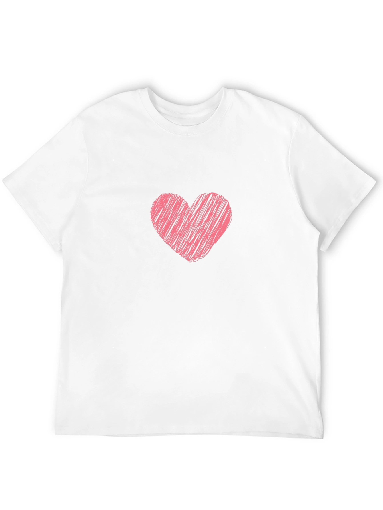 Heart Scribble Graphic Black T-Shirt