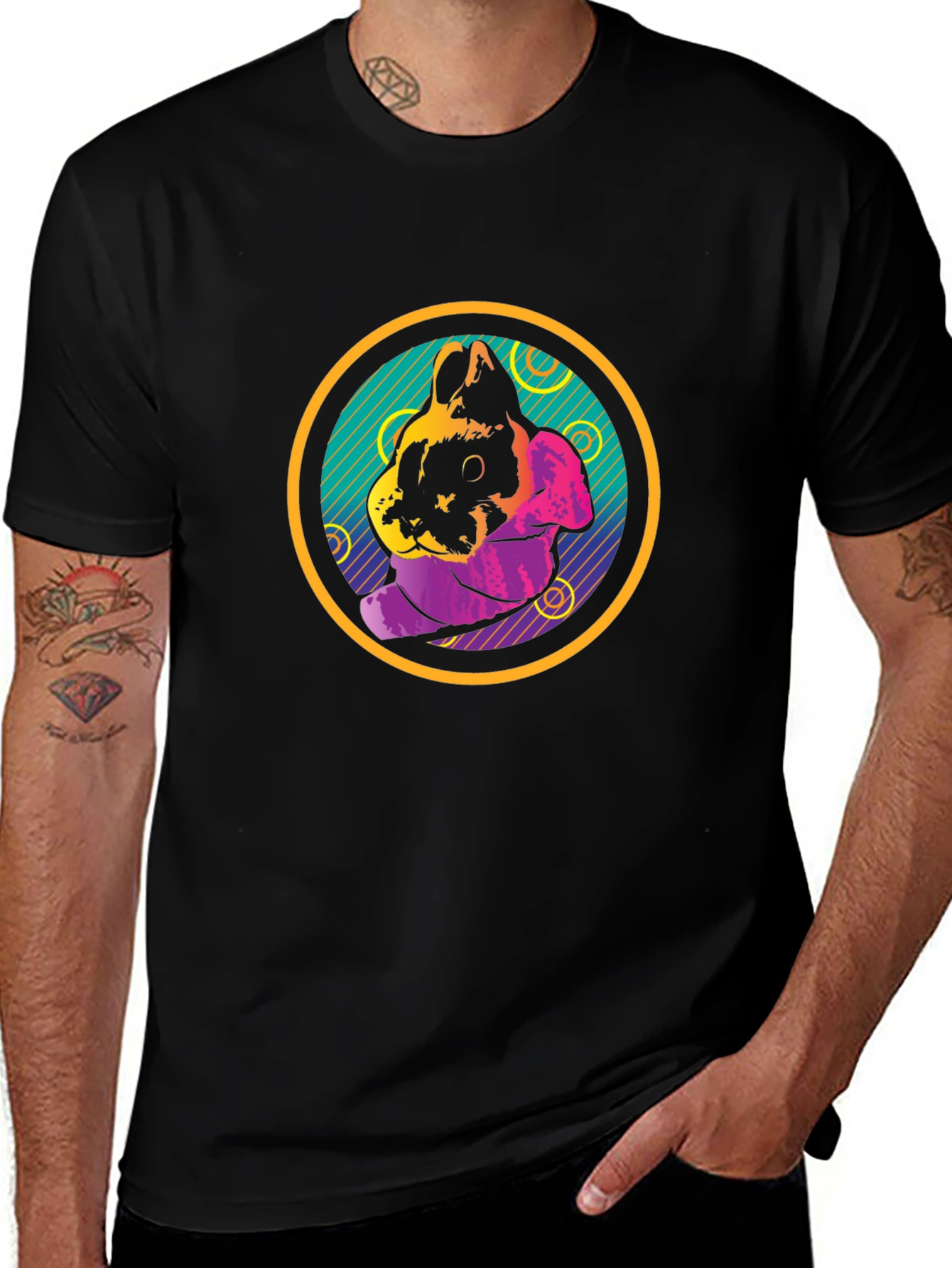 Retro Rabbit Graphic T-Shirt