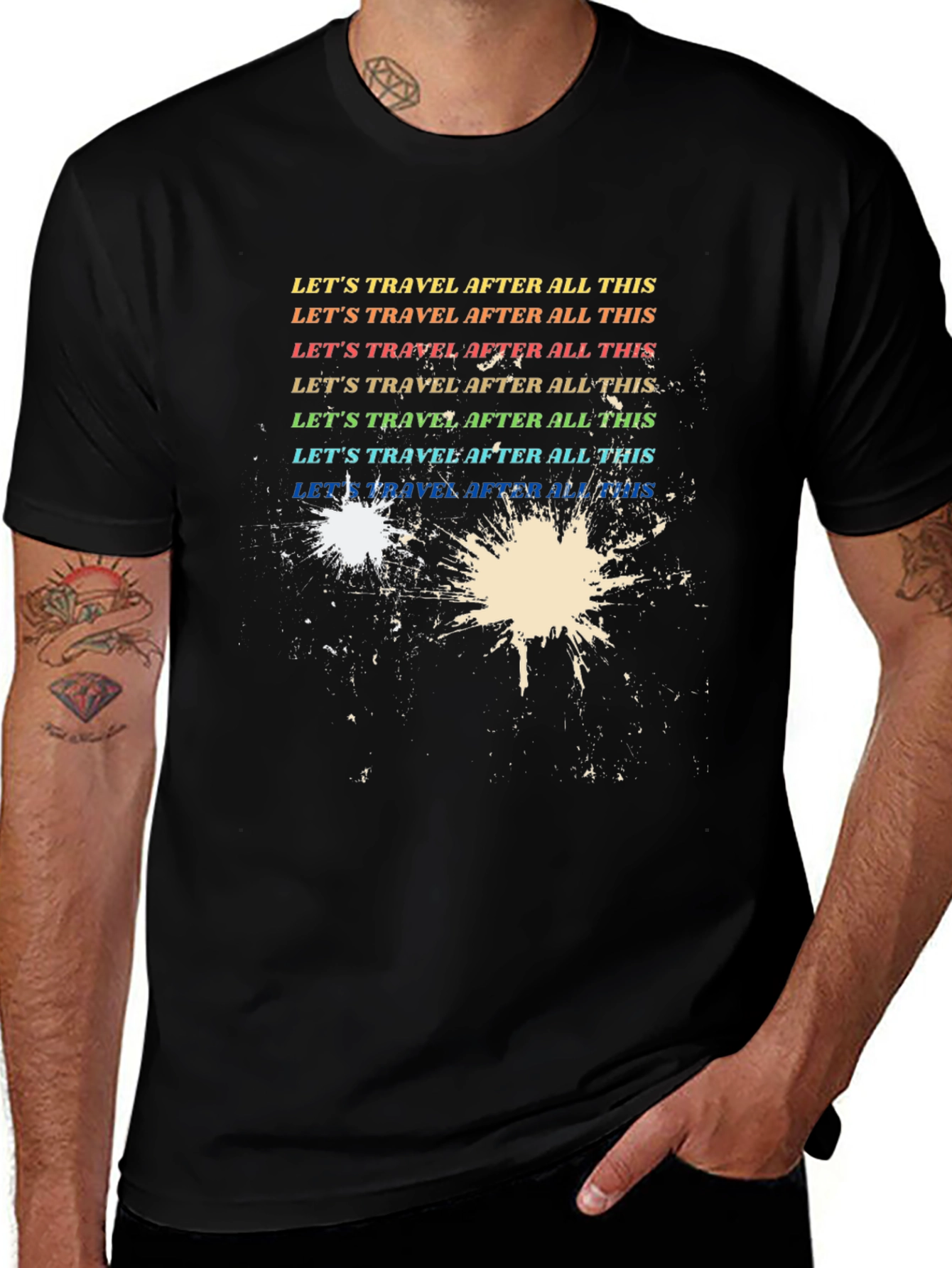 Lets Travel T-Shirt After All This Black