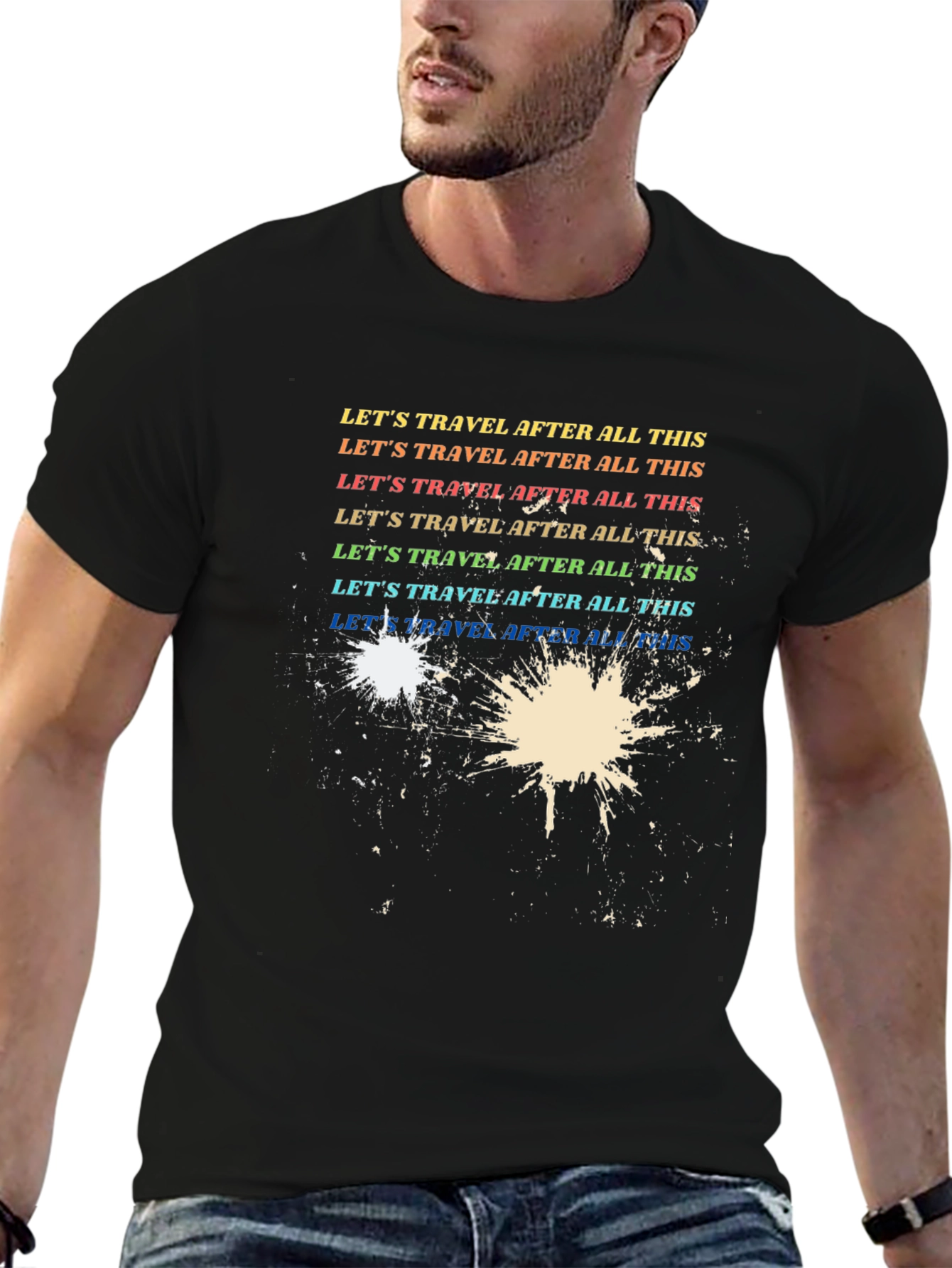 Lets Travel T-Shirt After All This Black