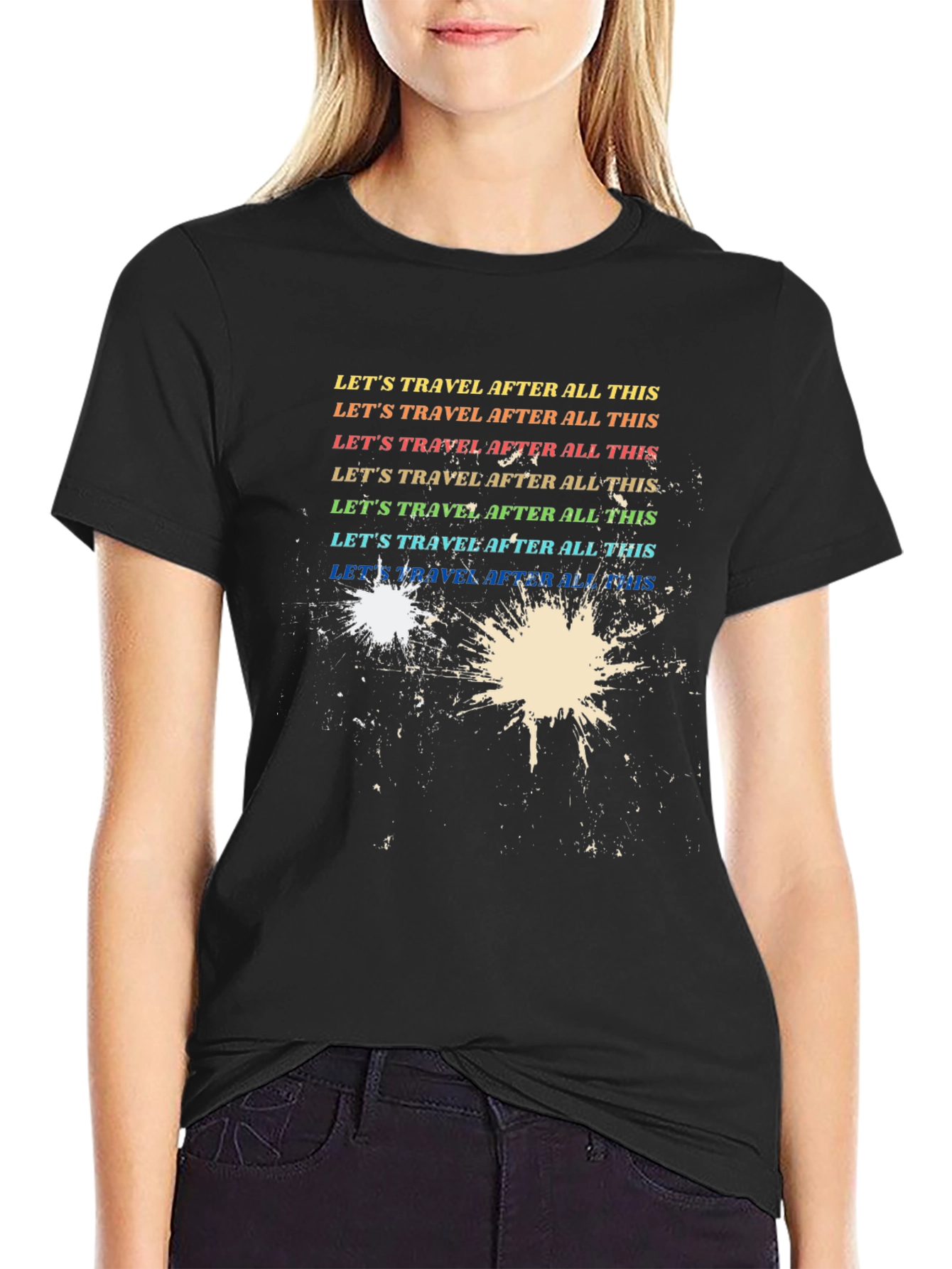 Lets Travel T-Shirt After All This Black