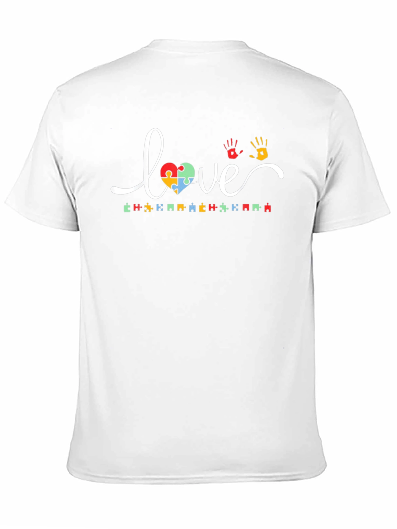 Love Autism Awareness Puzzle Piece Graphic T-Shirt