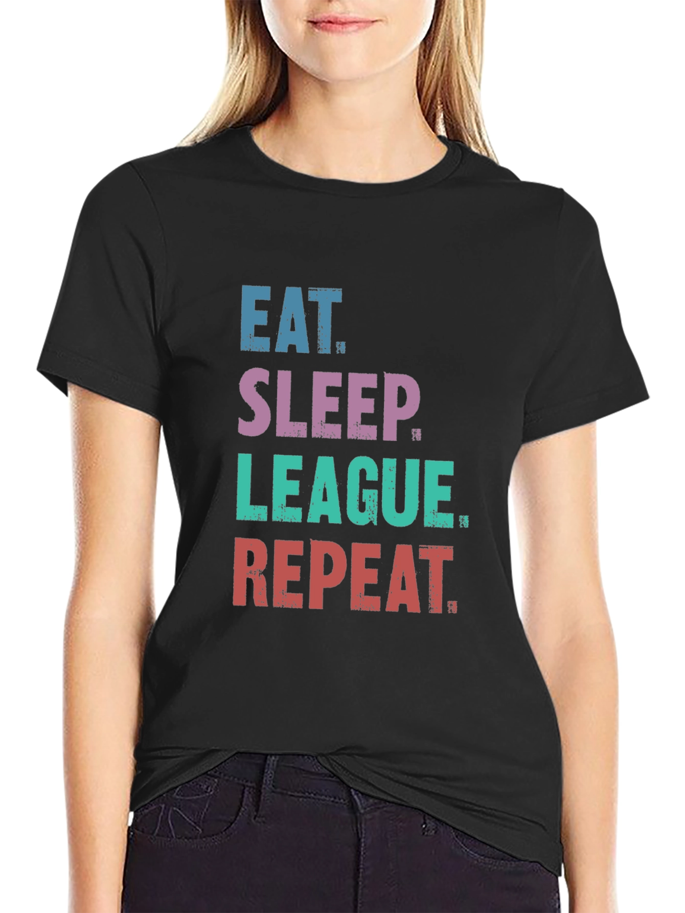 Eat Sleep League Repeat T-Shirt