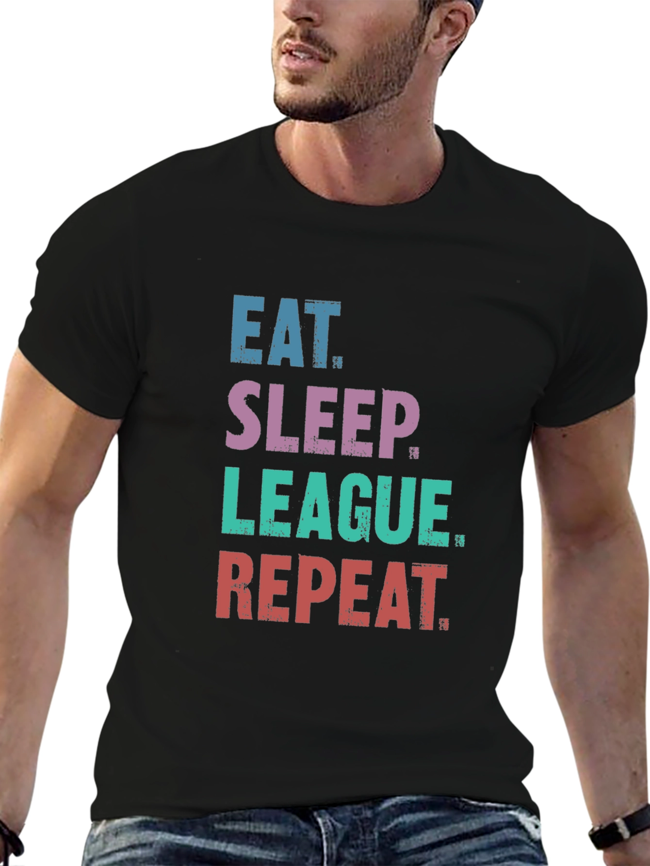 Eat Sleep League Repeat T-Shirt