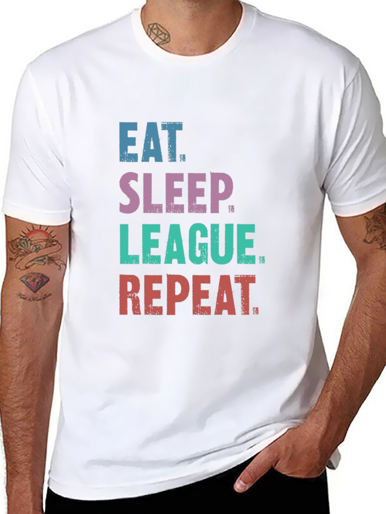 Eat Sleep League Repeat T-Shirt