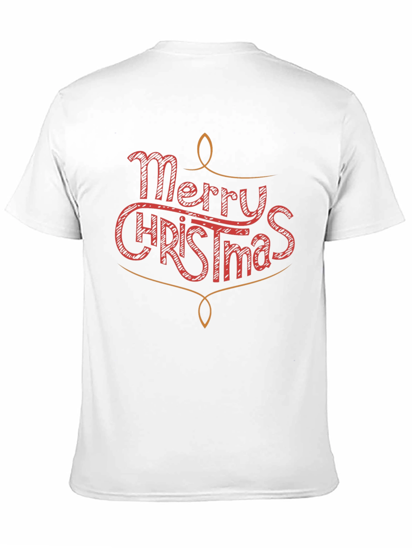 Merry Christmas Graphic Print Crew Neck T-Shirt