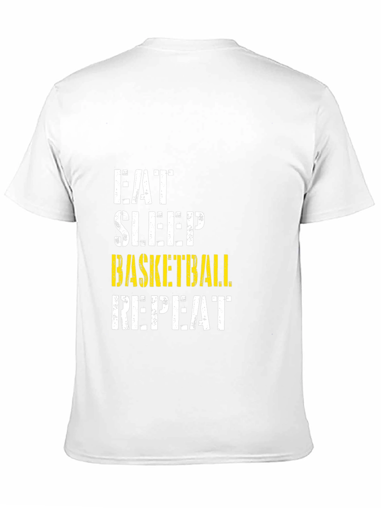 Eat Sleep Basketball Repeat Black Graphic T-Shirt