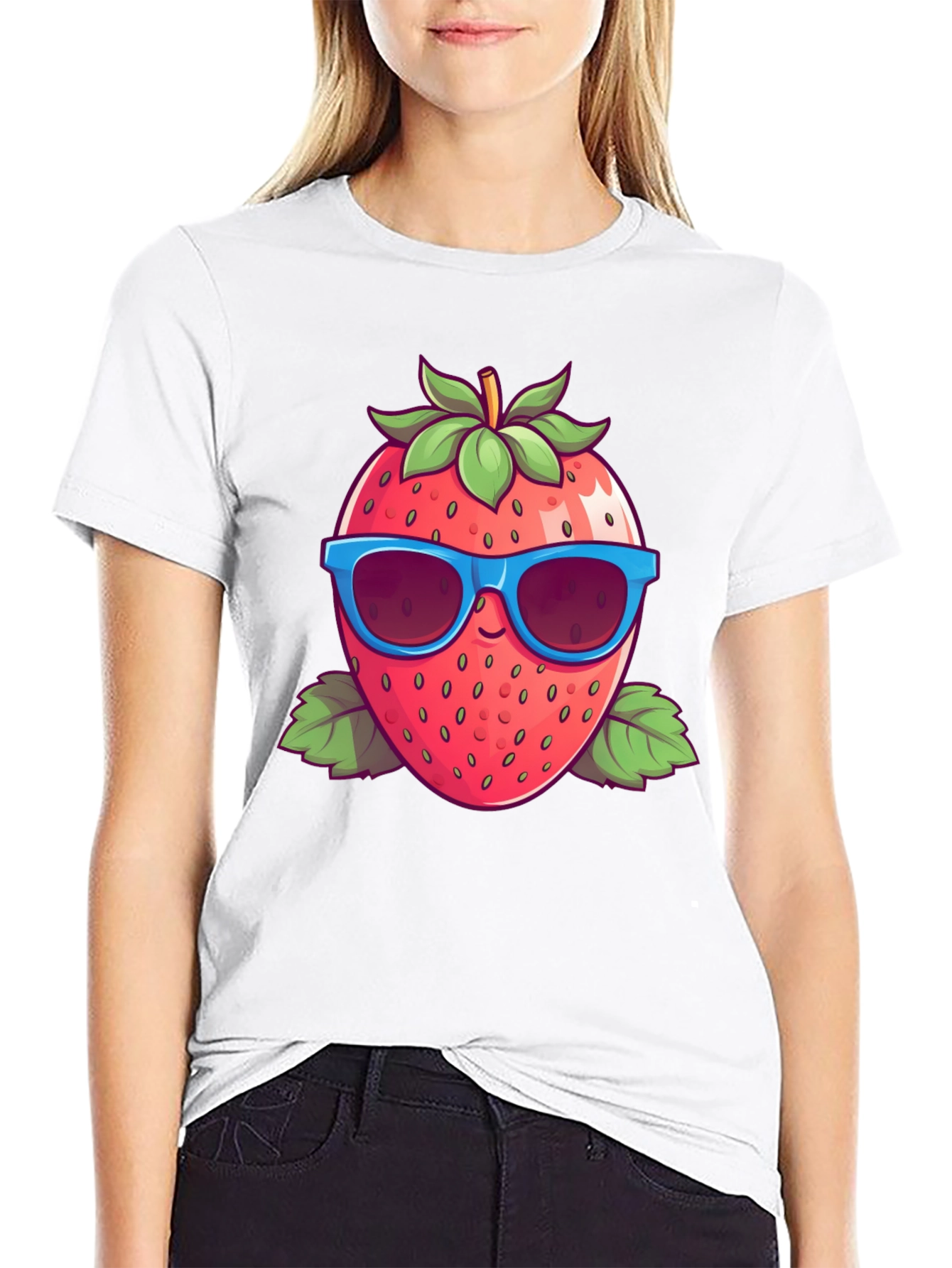 Cool Strawberry Graphic Tee - Summer Fun!