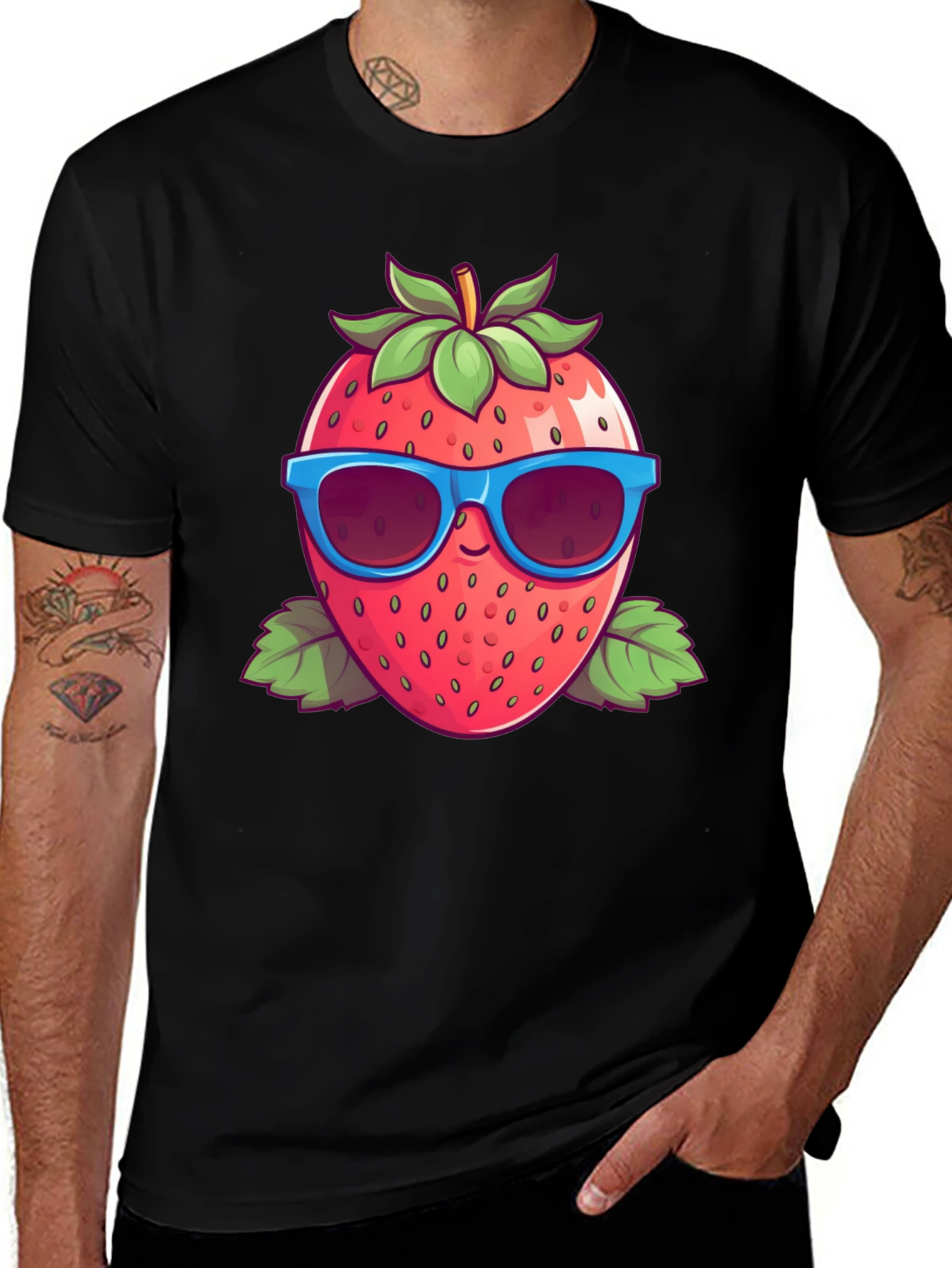 Cool Strawberry Graphic Tee - Summer Fun!