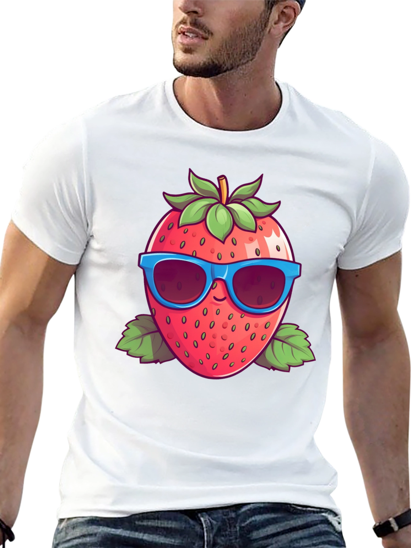 Cool Strawberry Graphic Tee - Summer Fun!