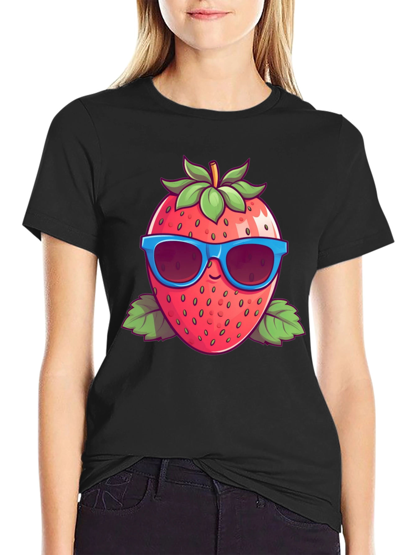 Cool Strawberry Graphic Tee - Summer Fun!