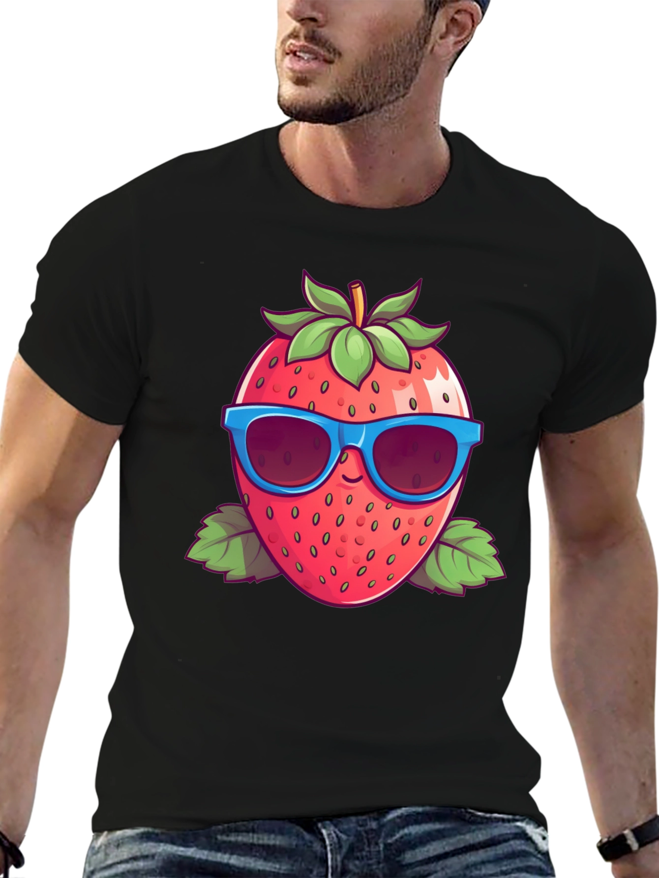 Cool Strawberry Graphic Tee - Summer Fun!