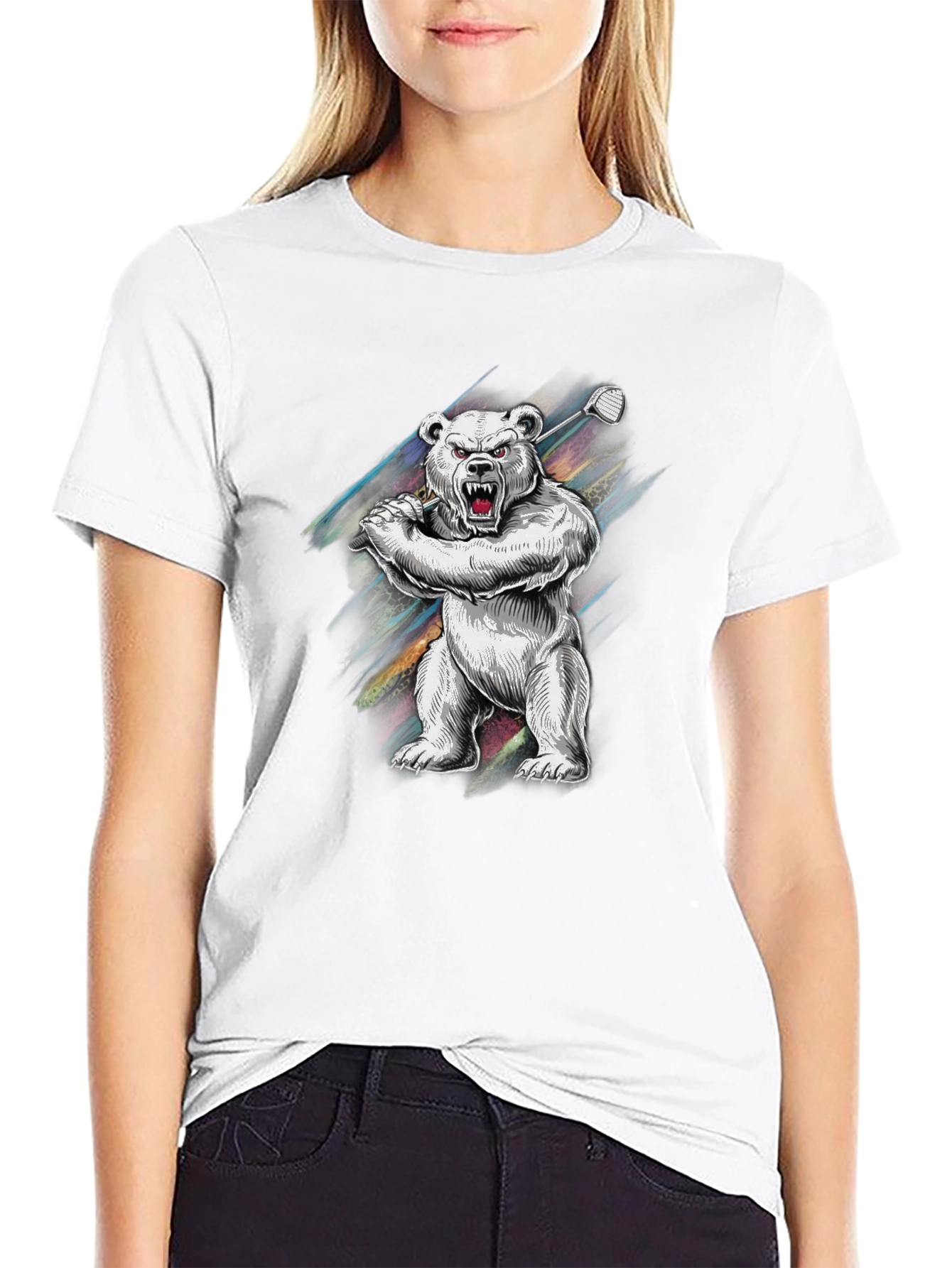 Golf Bear Graphic Tee - Cool & Unique Design