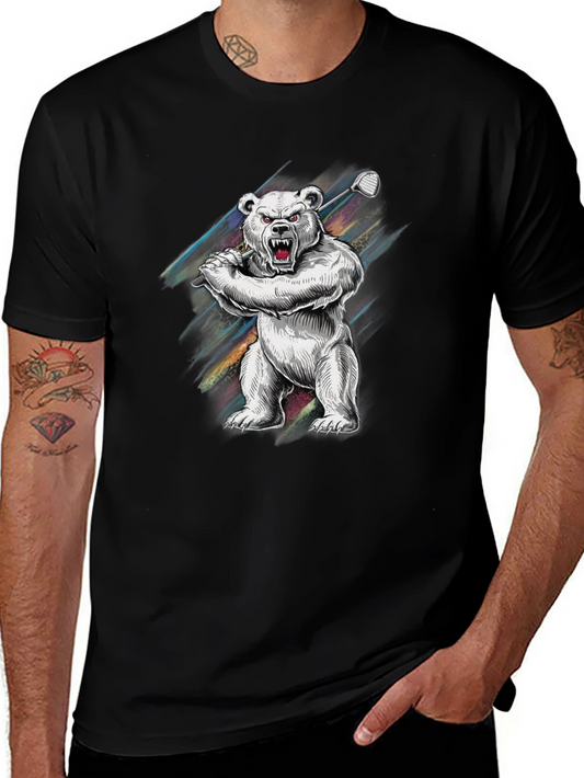 Golf Bear Graphic Tee - Cool & Unique Design