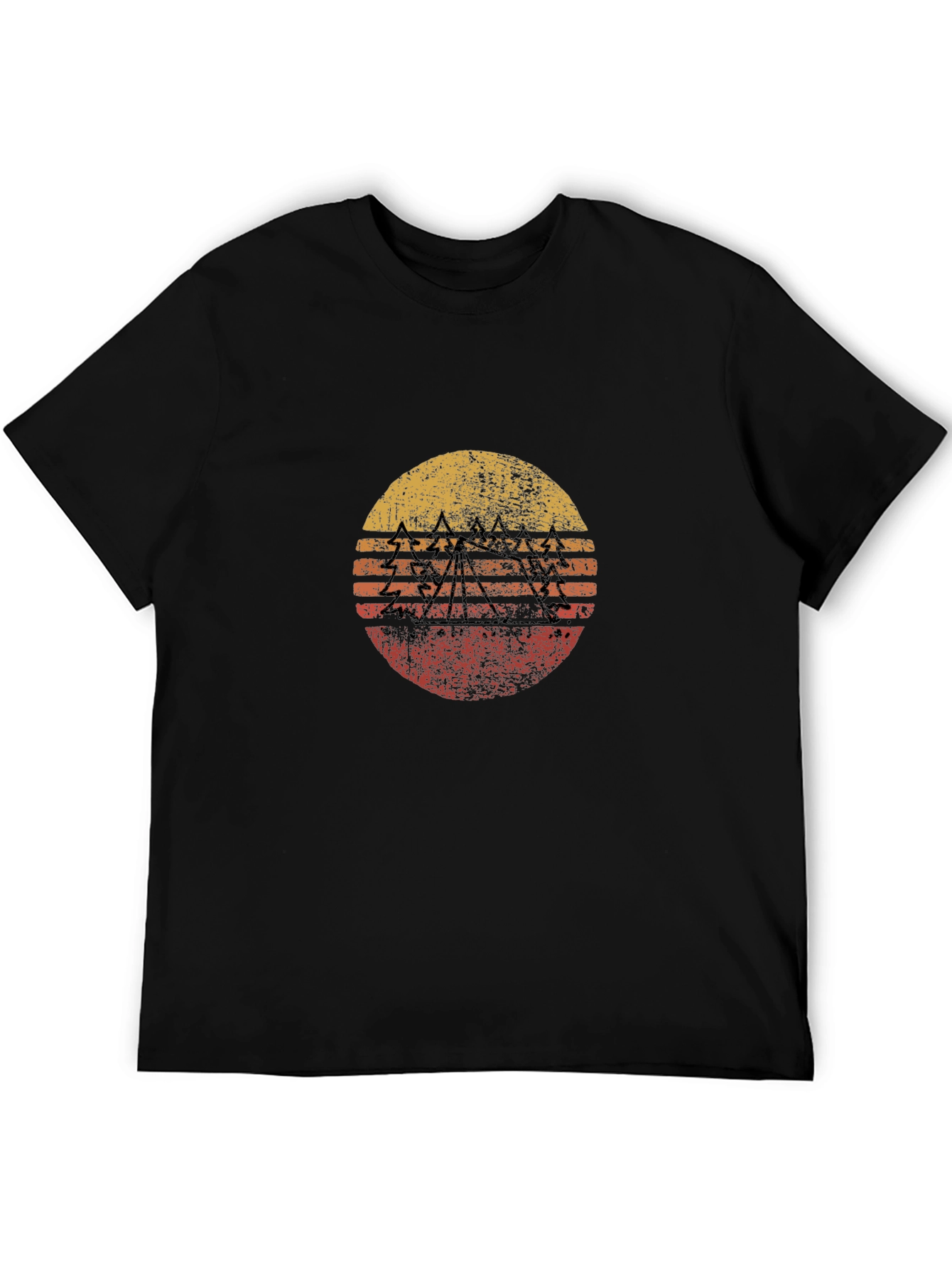Retro Sunset Mountain Graphic Tee