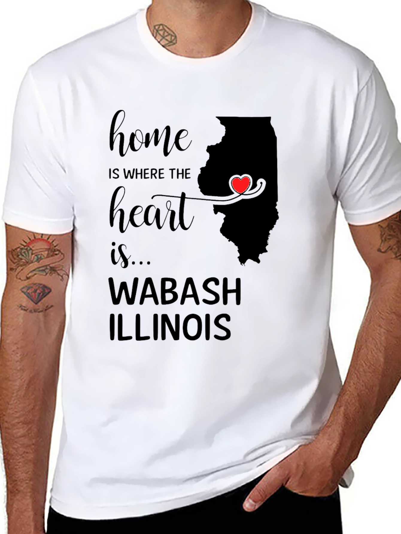 Home is Where the Heart is Illinois T-Shirt