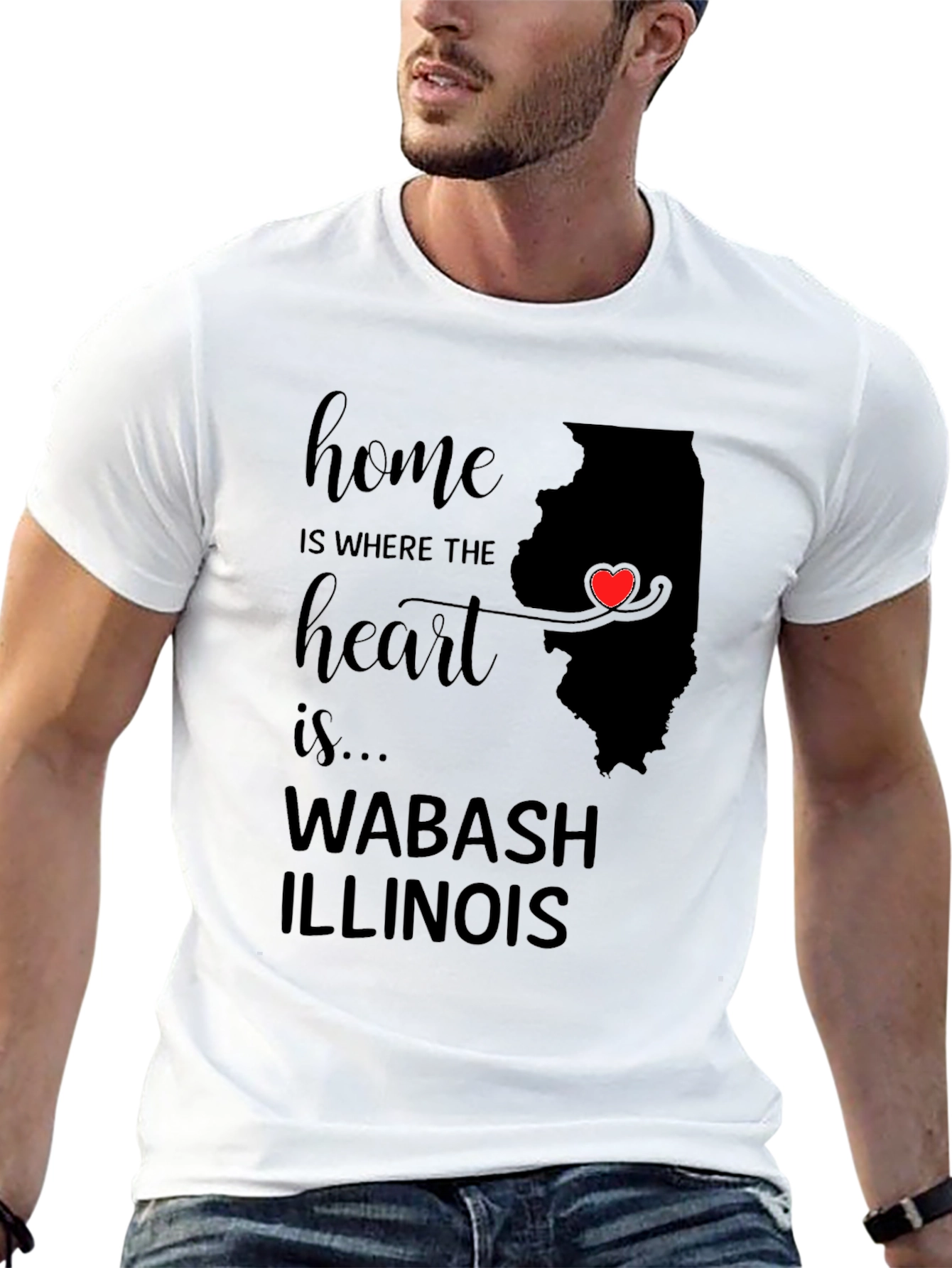 Home is Where the Heart is Illinois T-Shirt