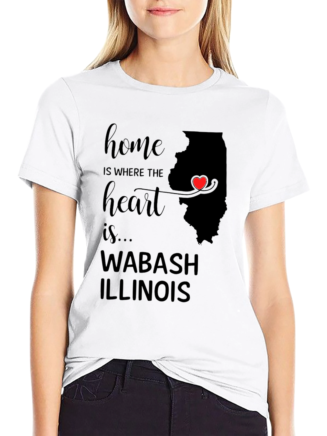Home is Where the Heart is Illinois T-Shirt
