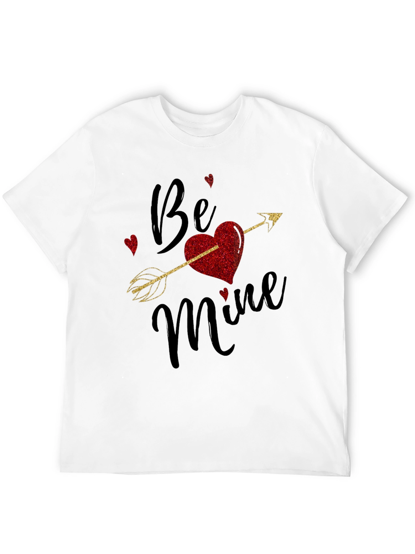 Be Mine Valentines Day T-Shirt Love Arrow Heart Tee