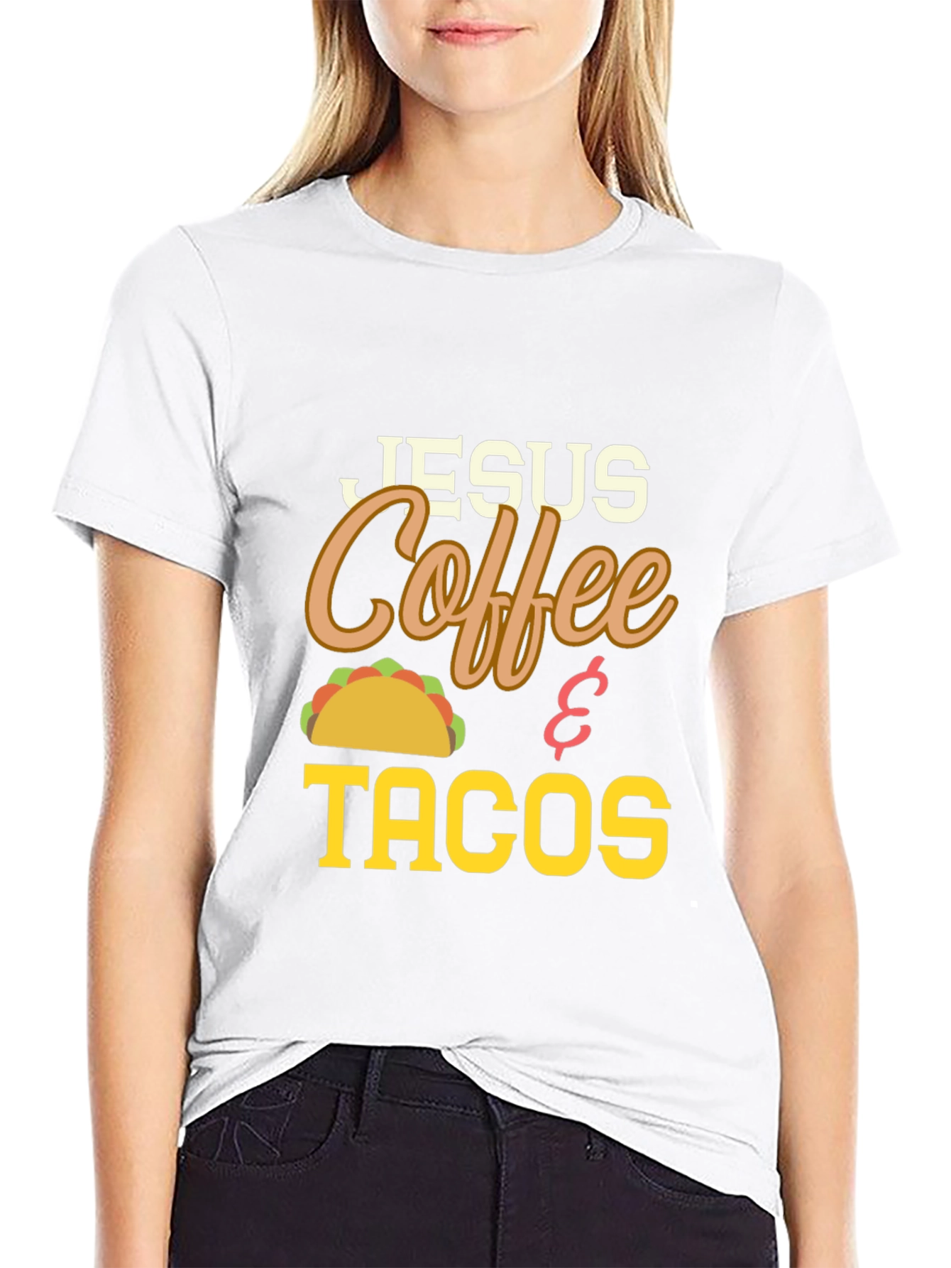 Jesus Coffee and Tacos Graphic Tee