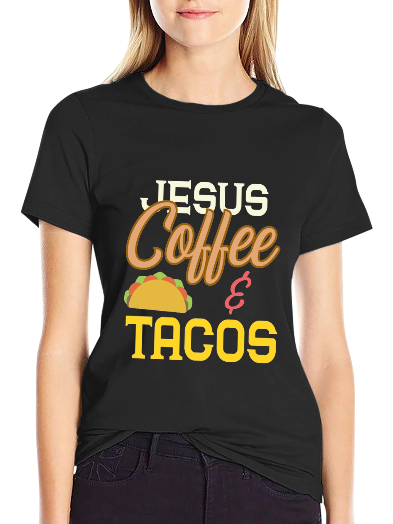Jesus Coffee and Tacos Graphic Tee