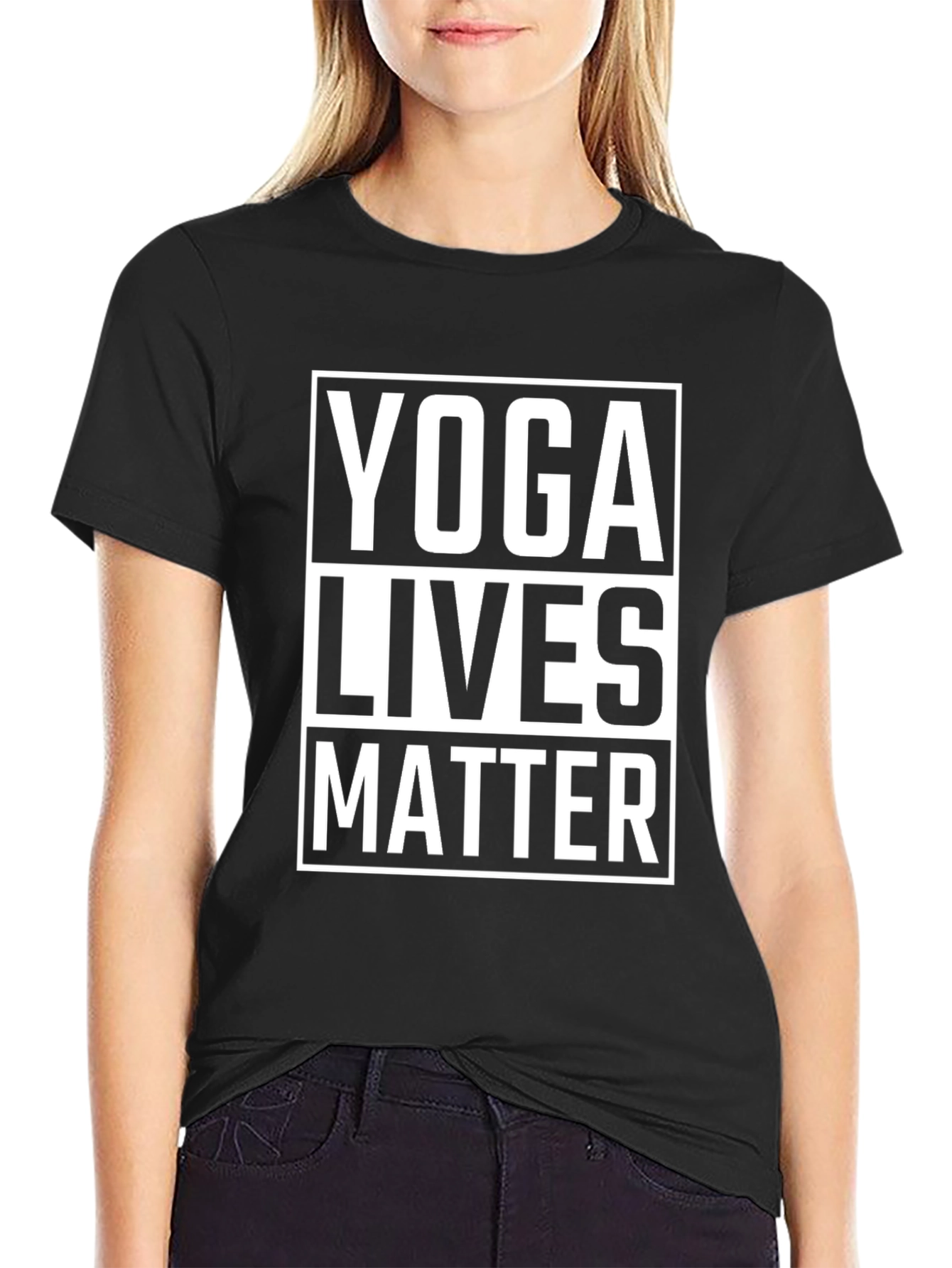 Yoga Lives Matter T-Shirt - Black Graphic Tee